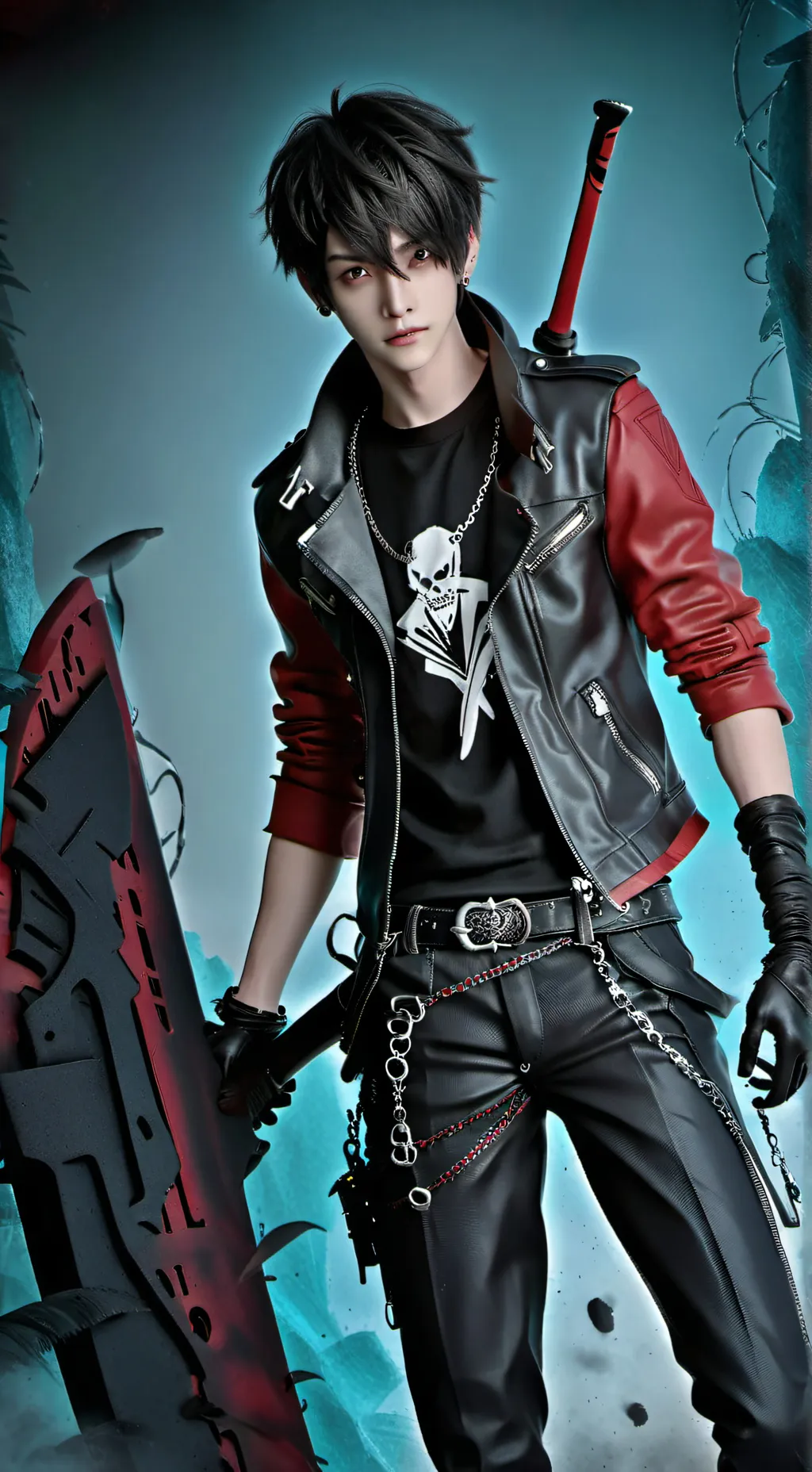 ai character: William 🖤 emo🖤  background