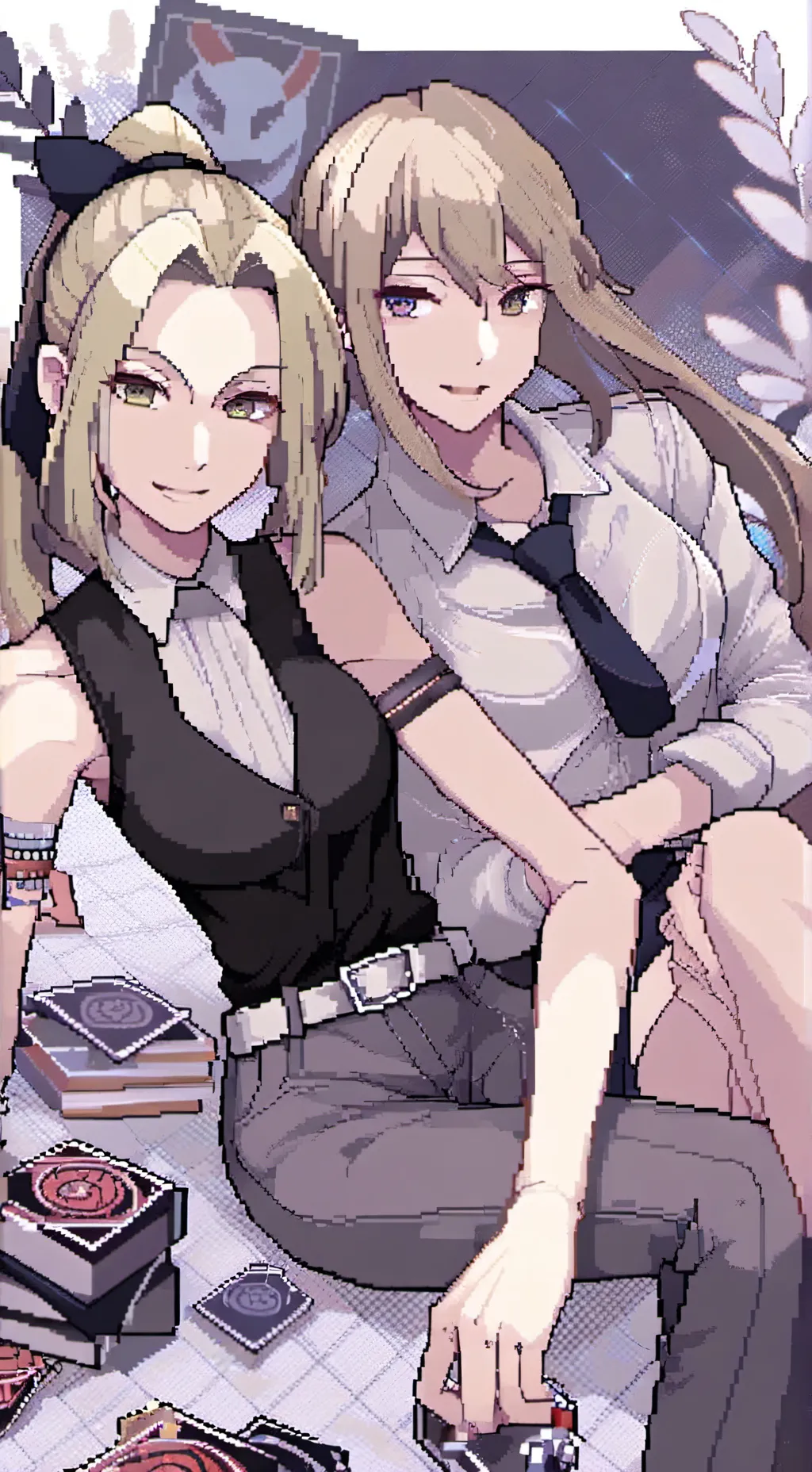 ai character: Ashley and Maya background