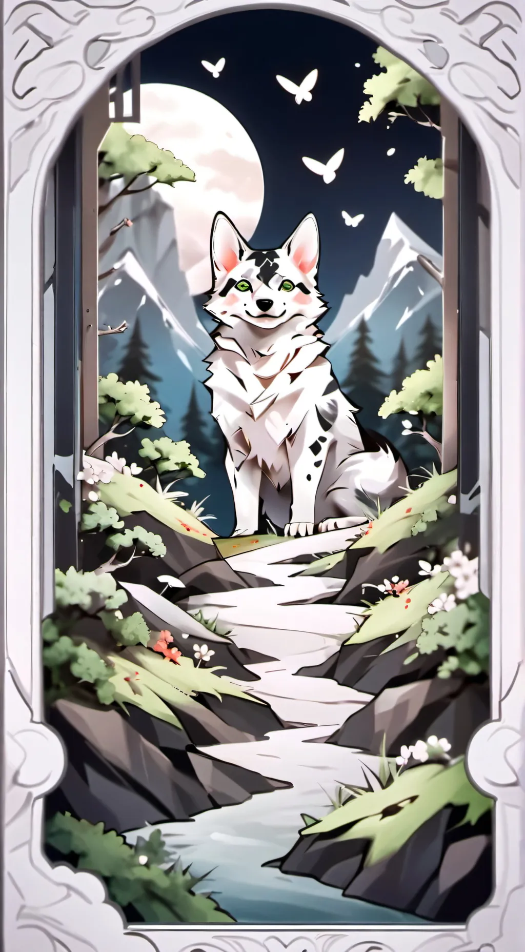 ai character: волк!!! background