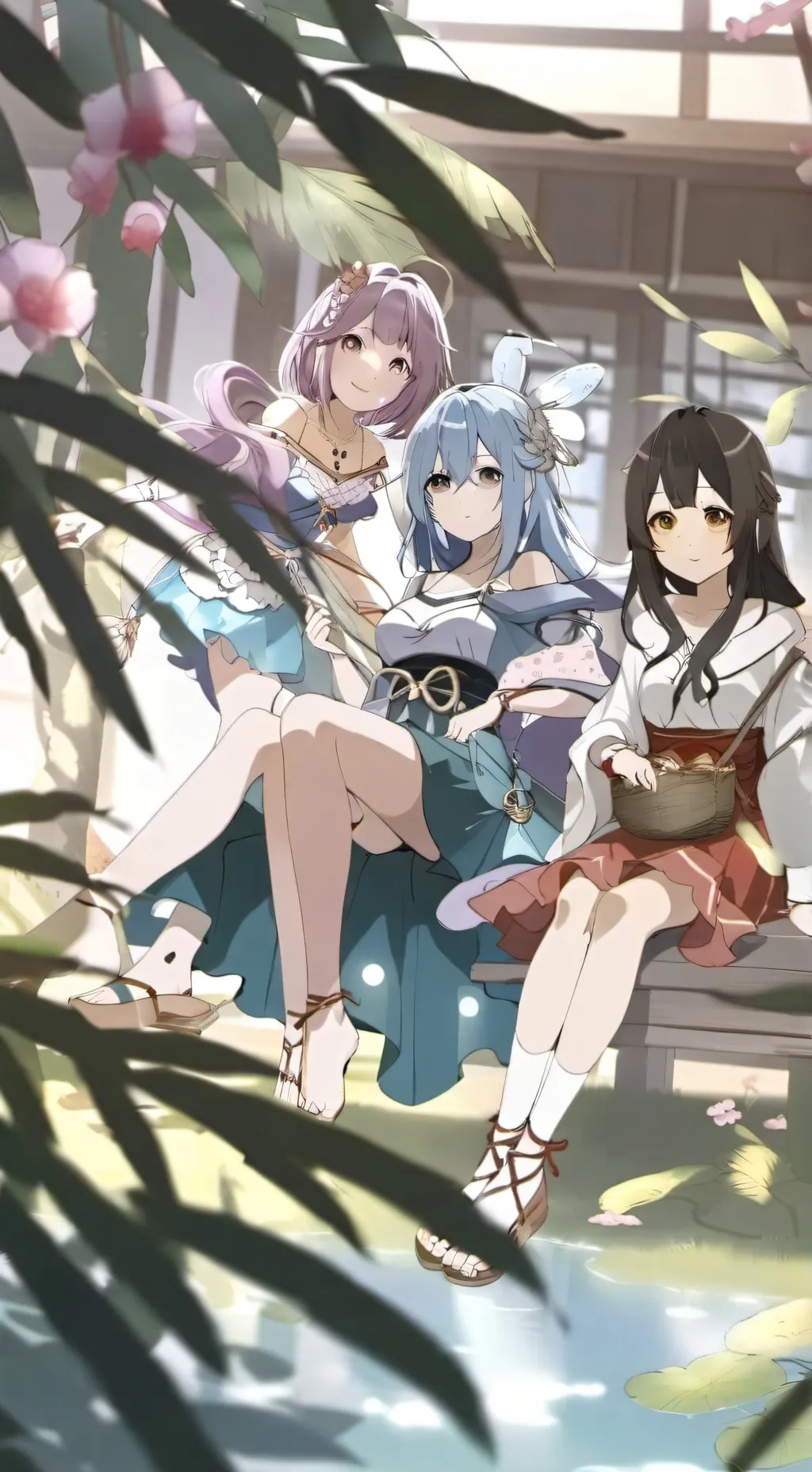 ai character: Ana,Maria, Sofía  background