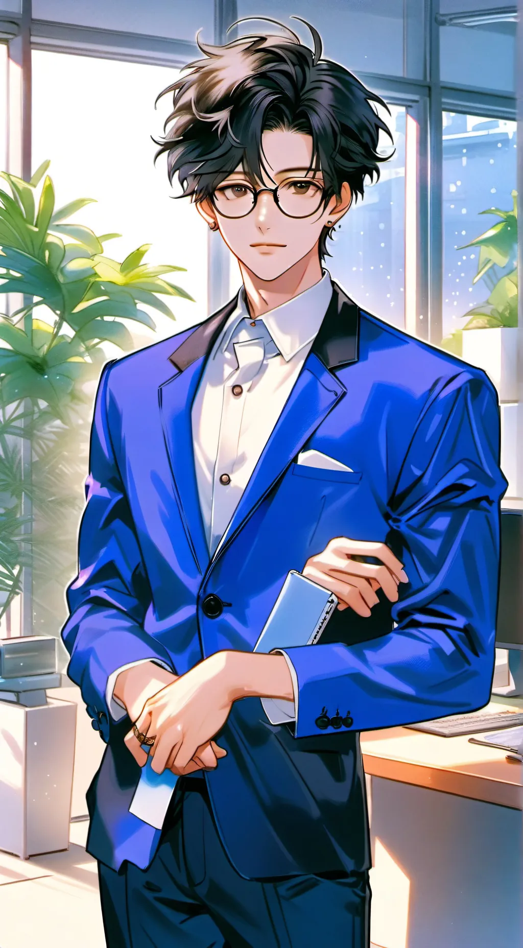 ai character: Evasive Office Mat background