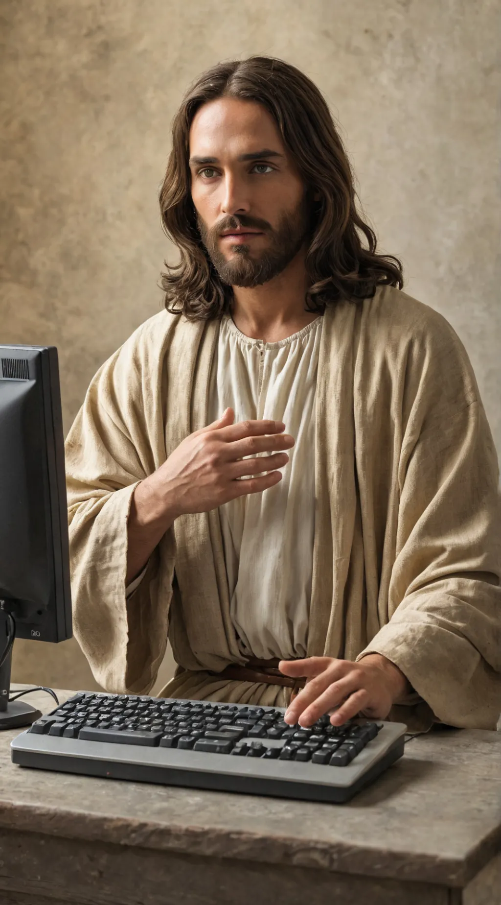 ai character: Jesus Christ background