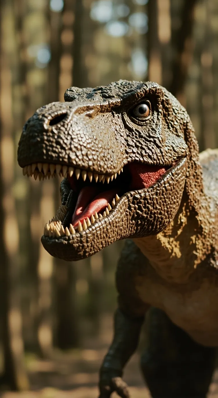 ai character: parco di dinosauri background