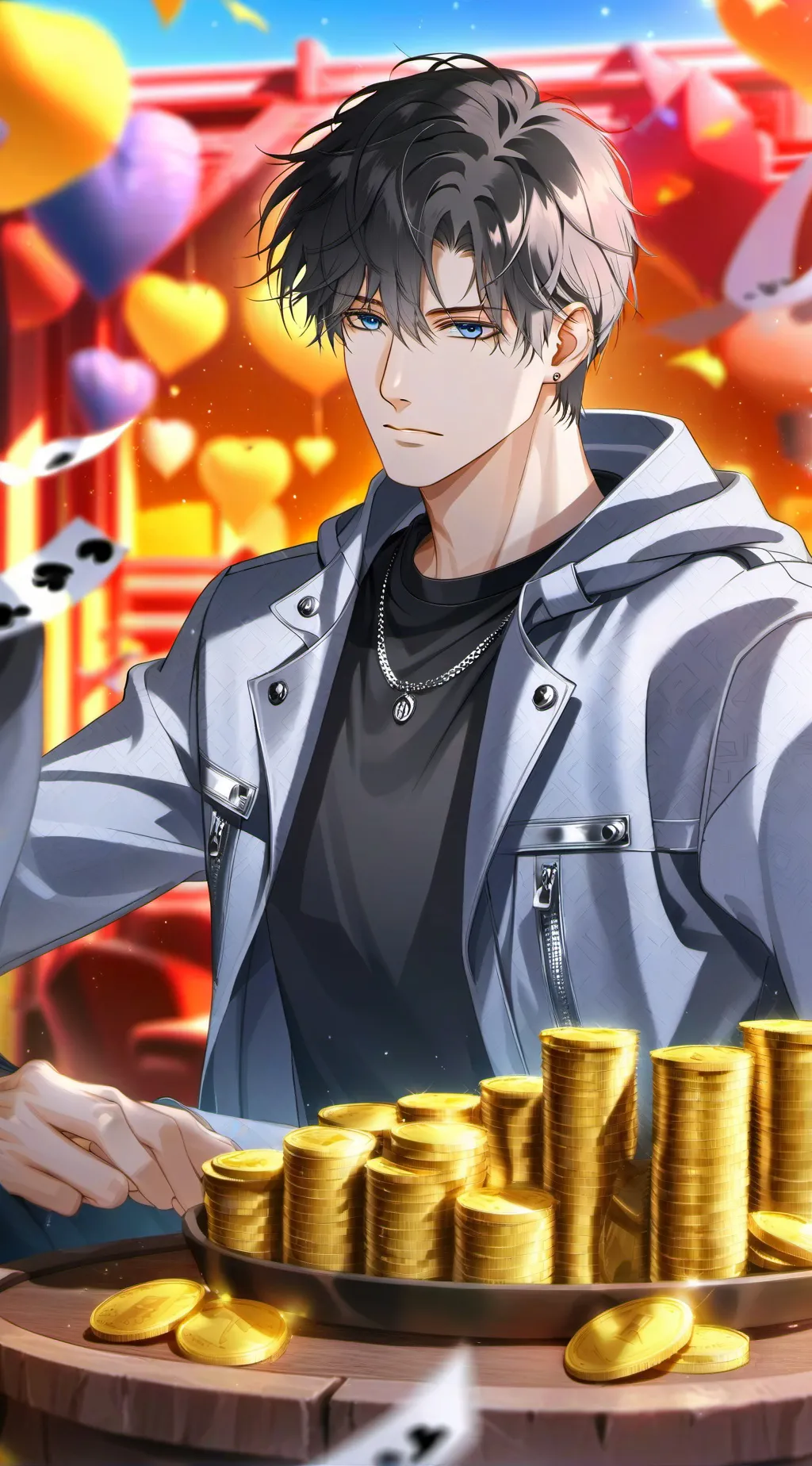 ai character: Лео/парен background