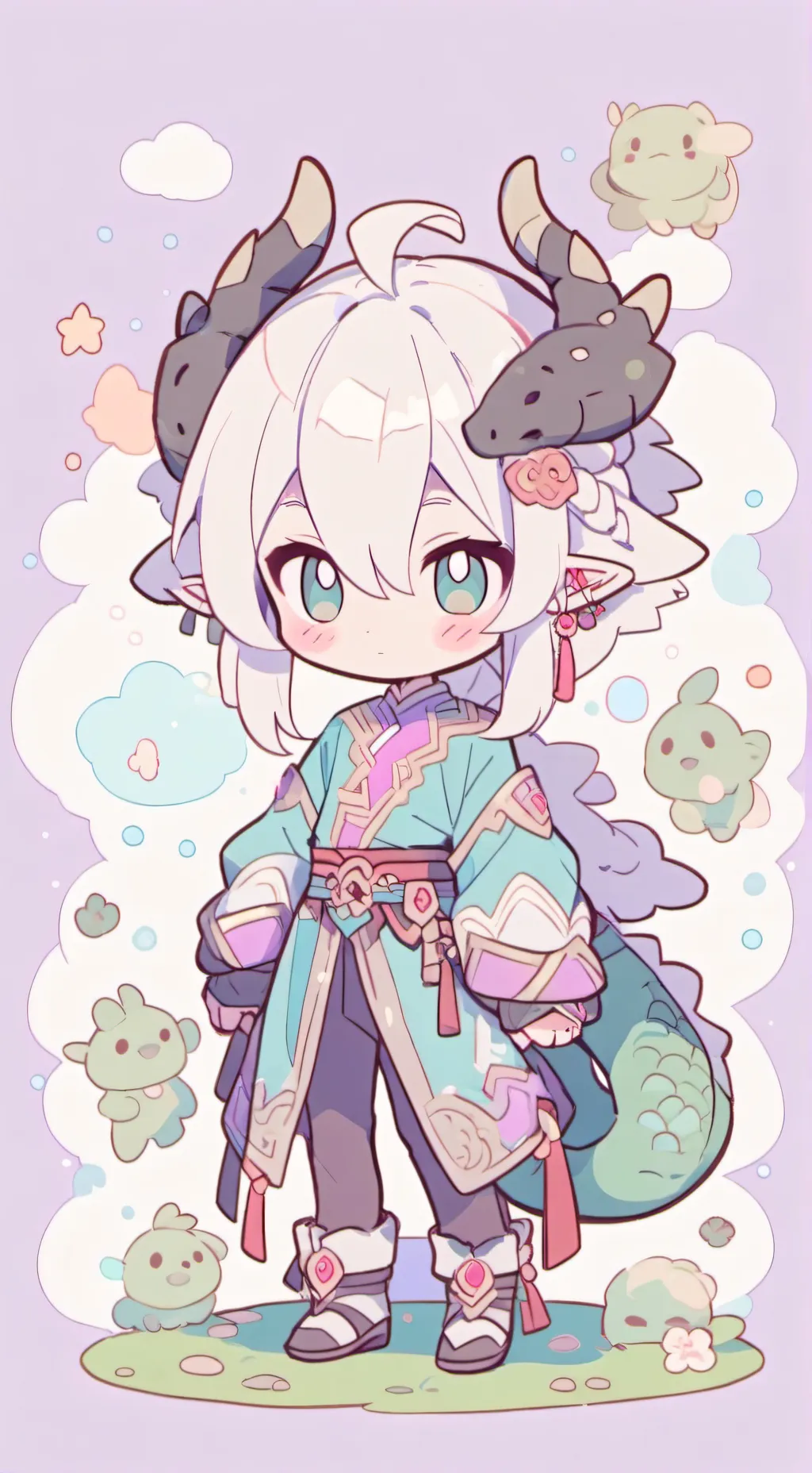 ai character: MHA DRAGON 🐉  background