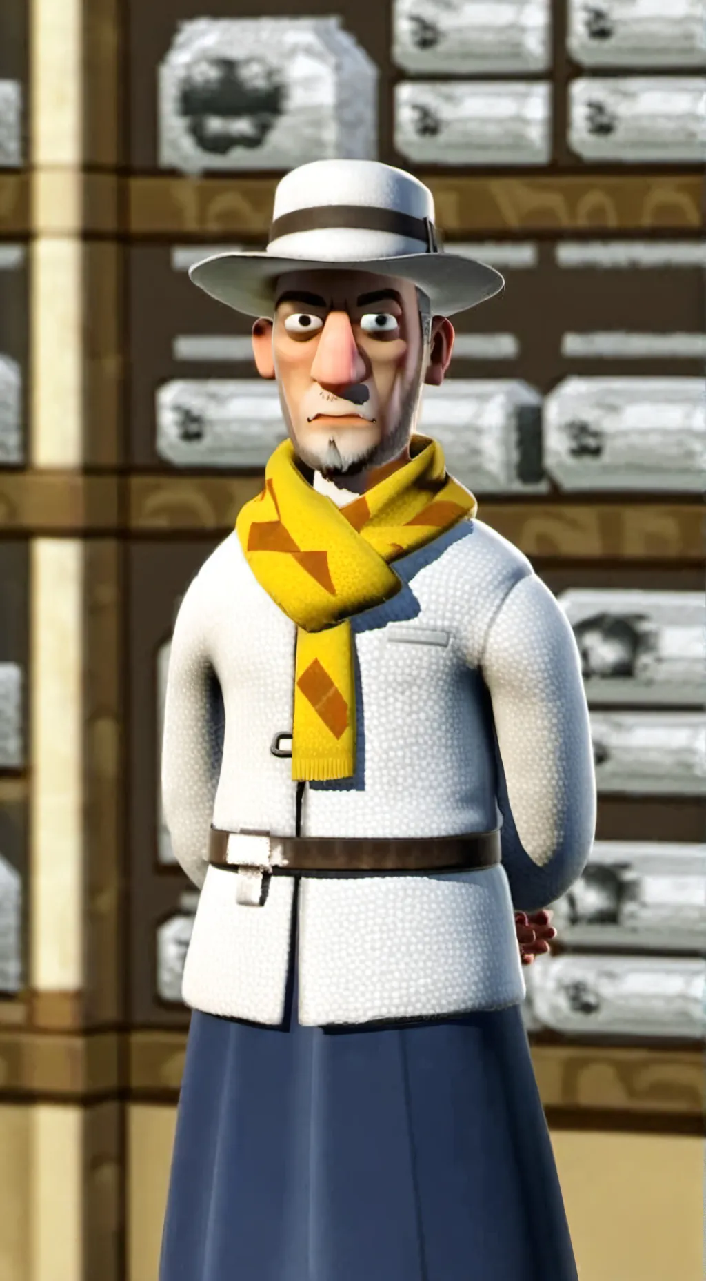 ai character: focus background