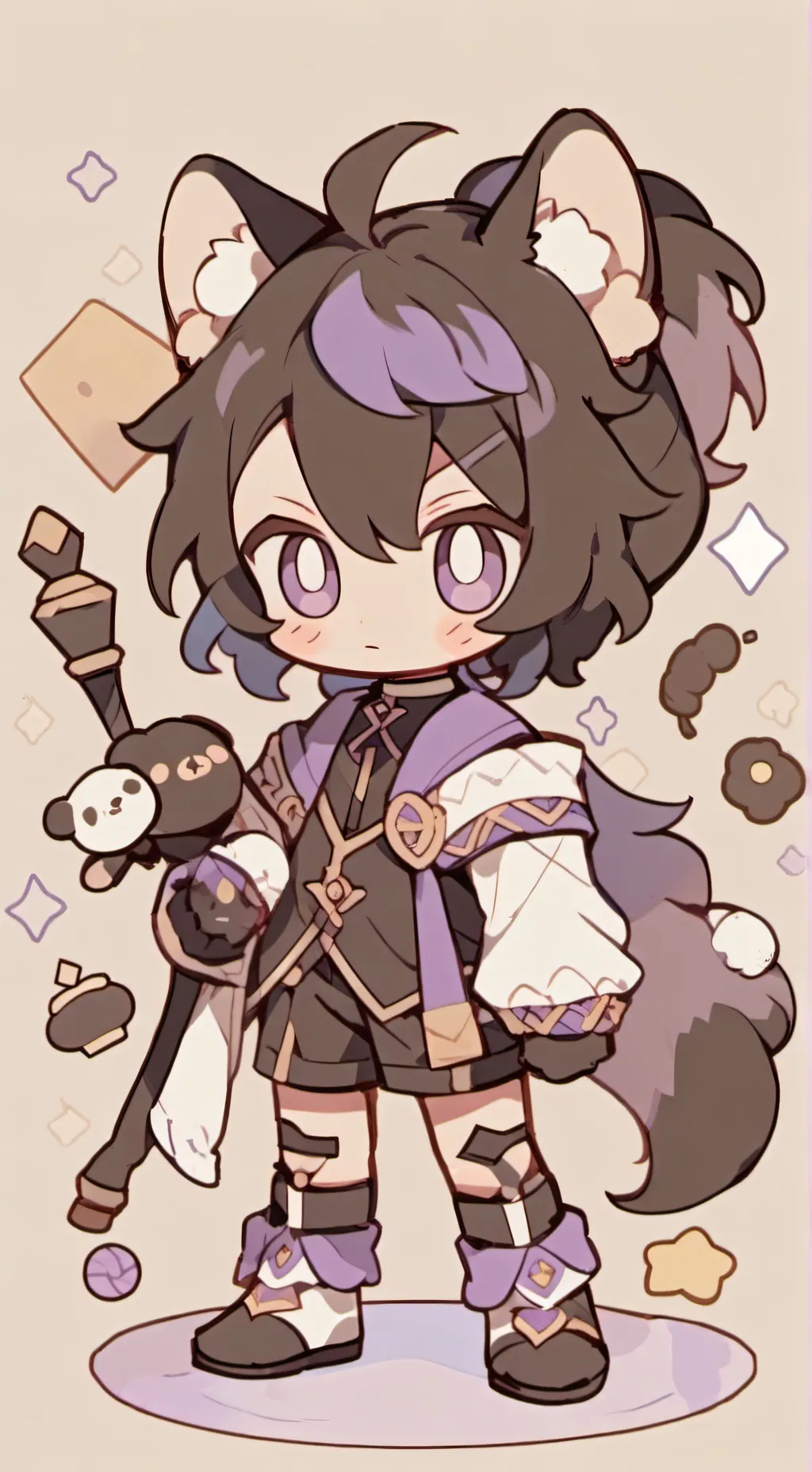 ai character: Black sapphire but background