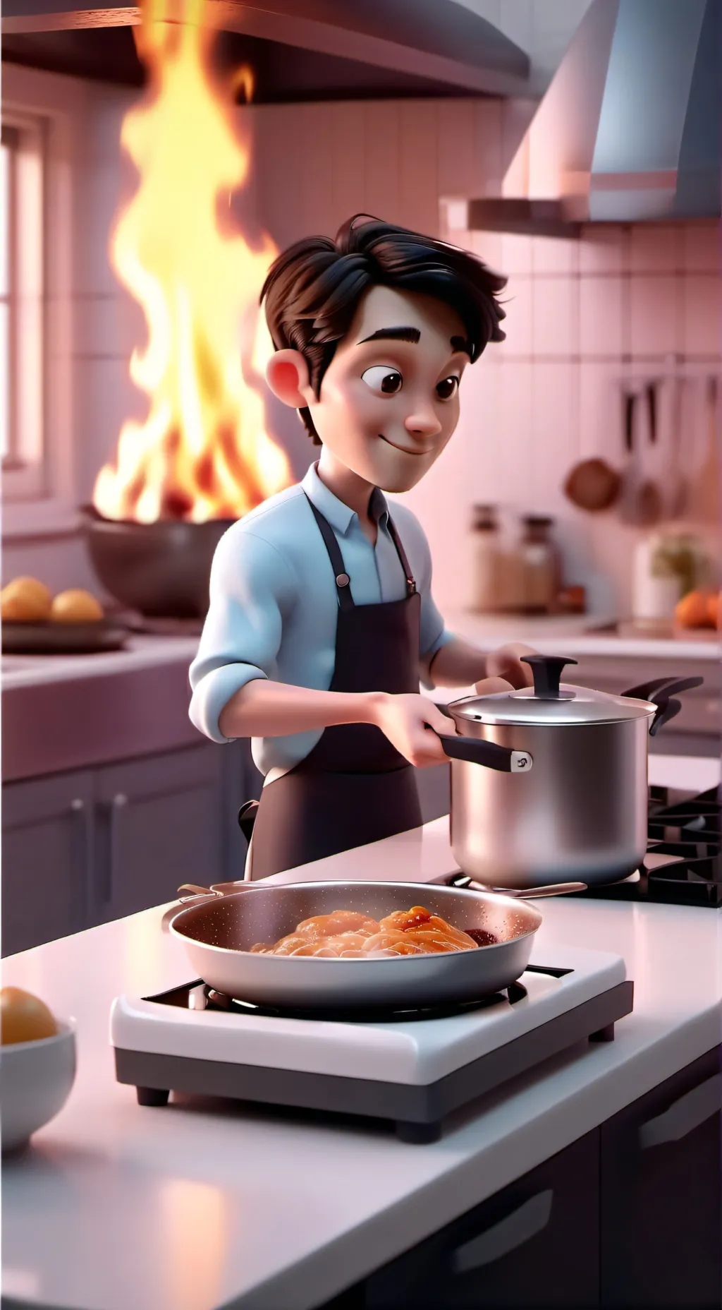 ai character: cooking fsk background