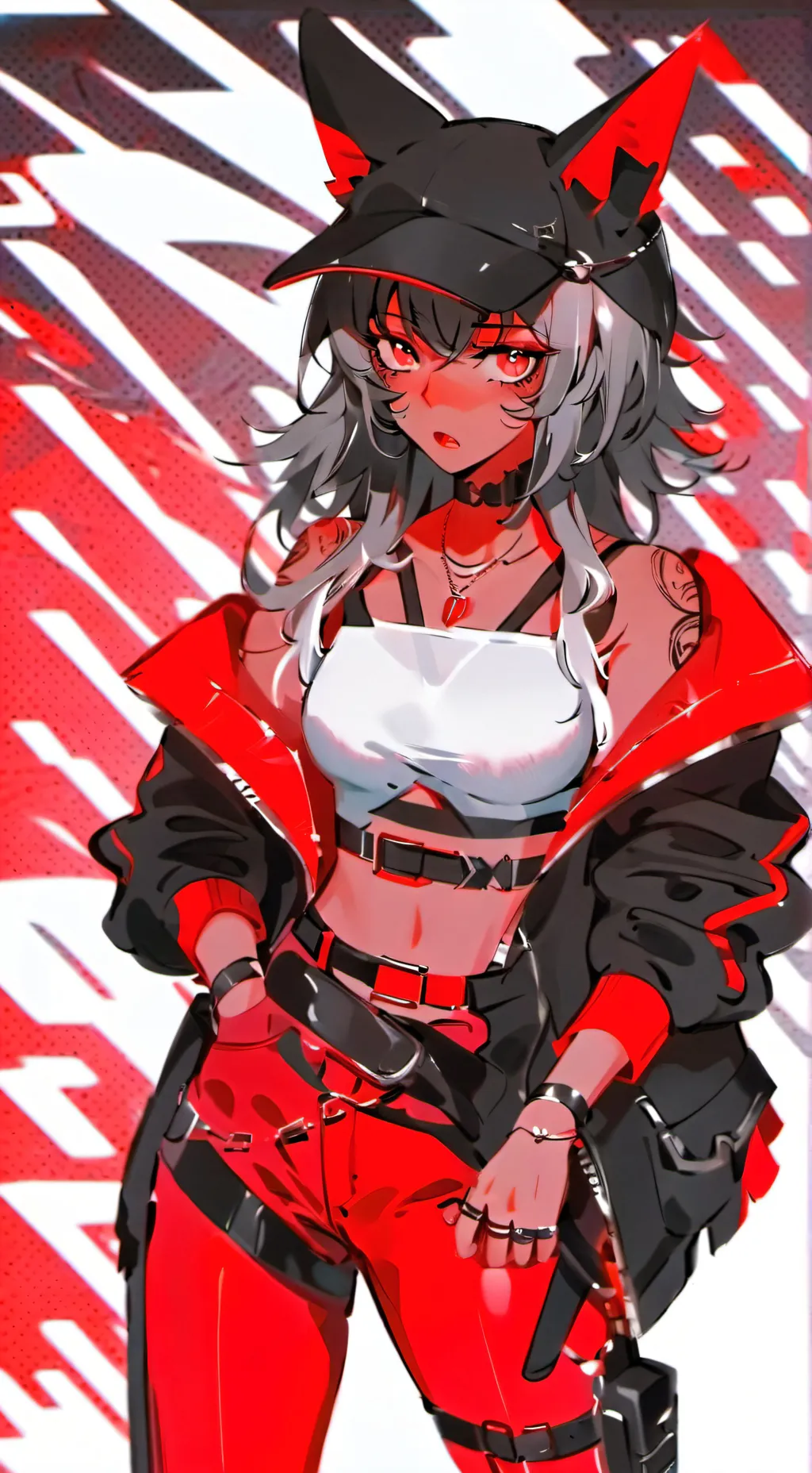 ai character: scarlet background