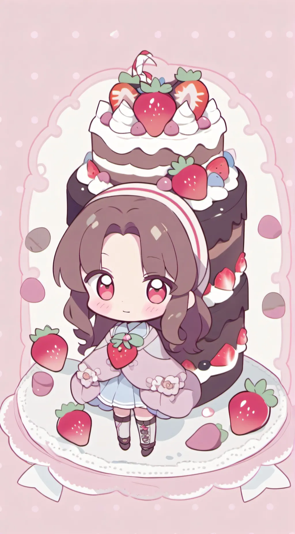 ai character: 🍓/Fruitcake\🍰 background