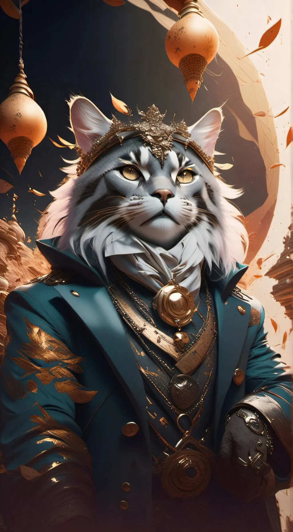 ai character: el gato 👑  background