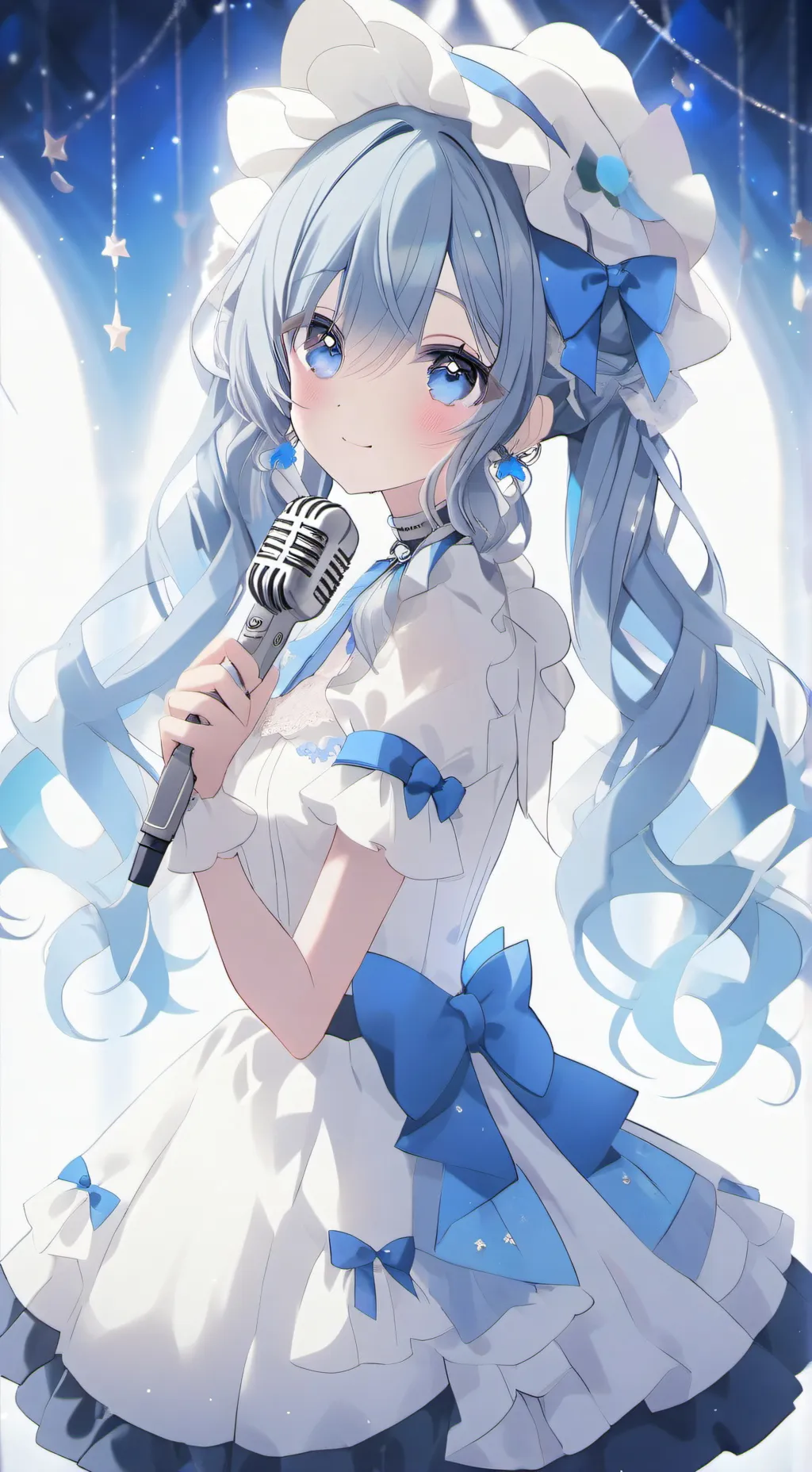 ai character: die whit a smile background