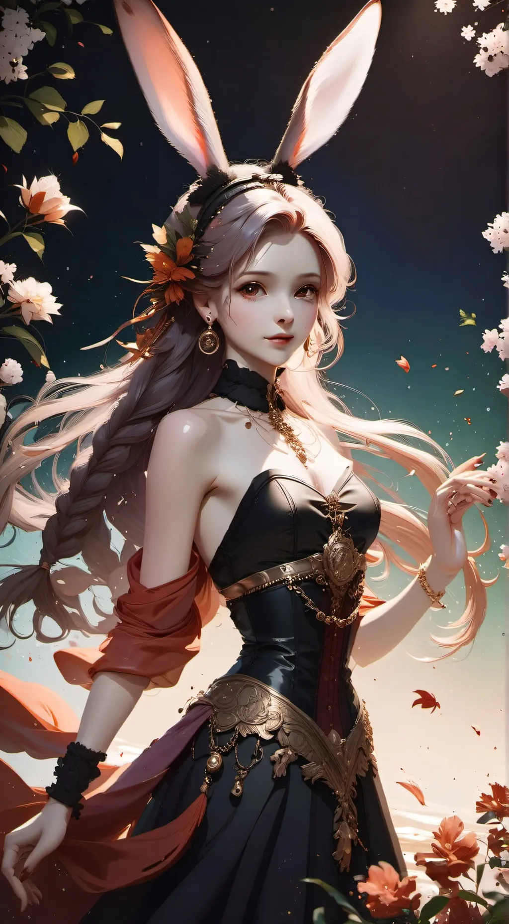 ai character: bunny girl⛓️🐰 background