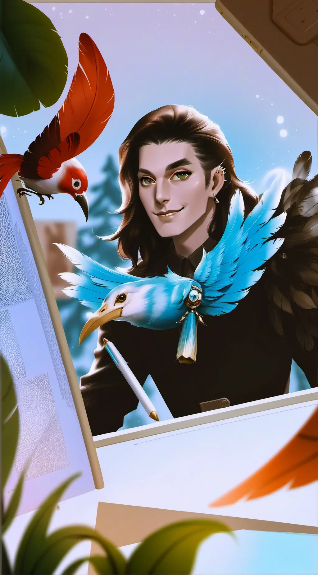 ai character: Bananachicken background