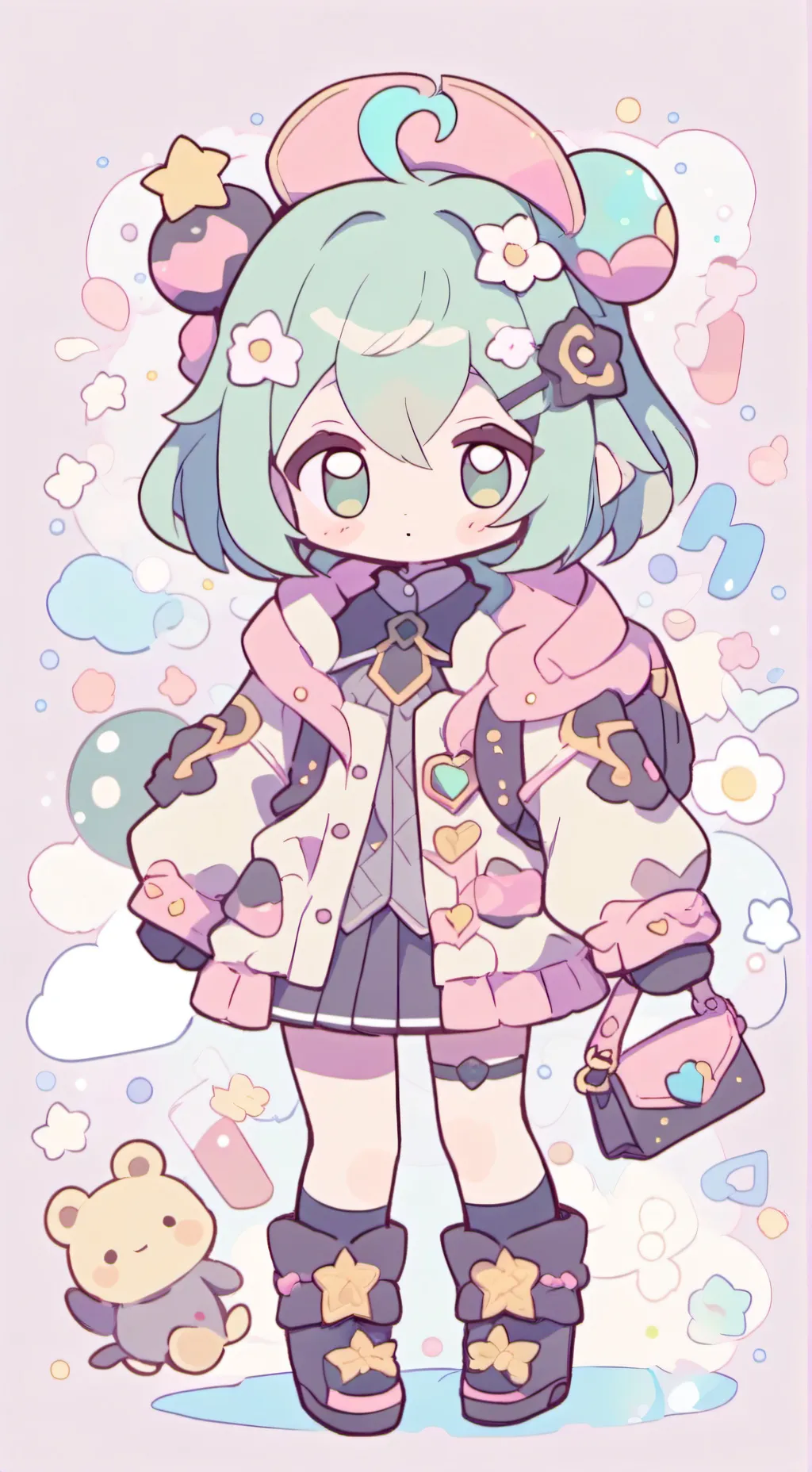 ai character: DANDYS WORLD-!! background