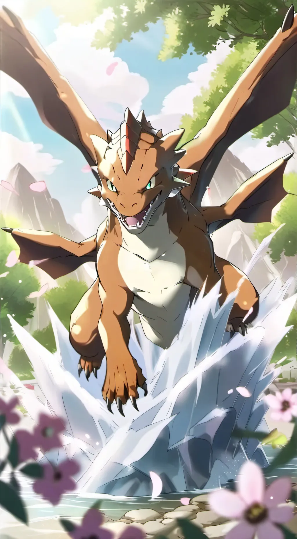 ai character: Charizard background