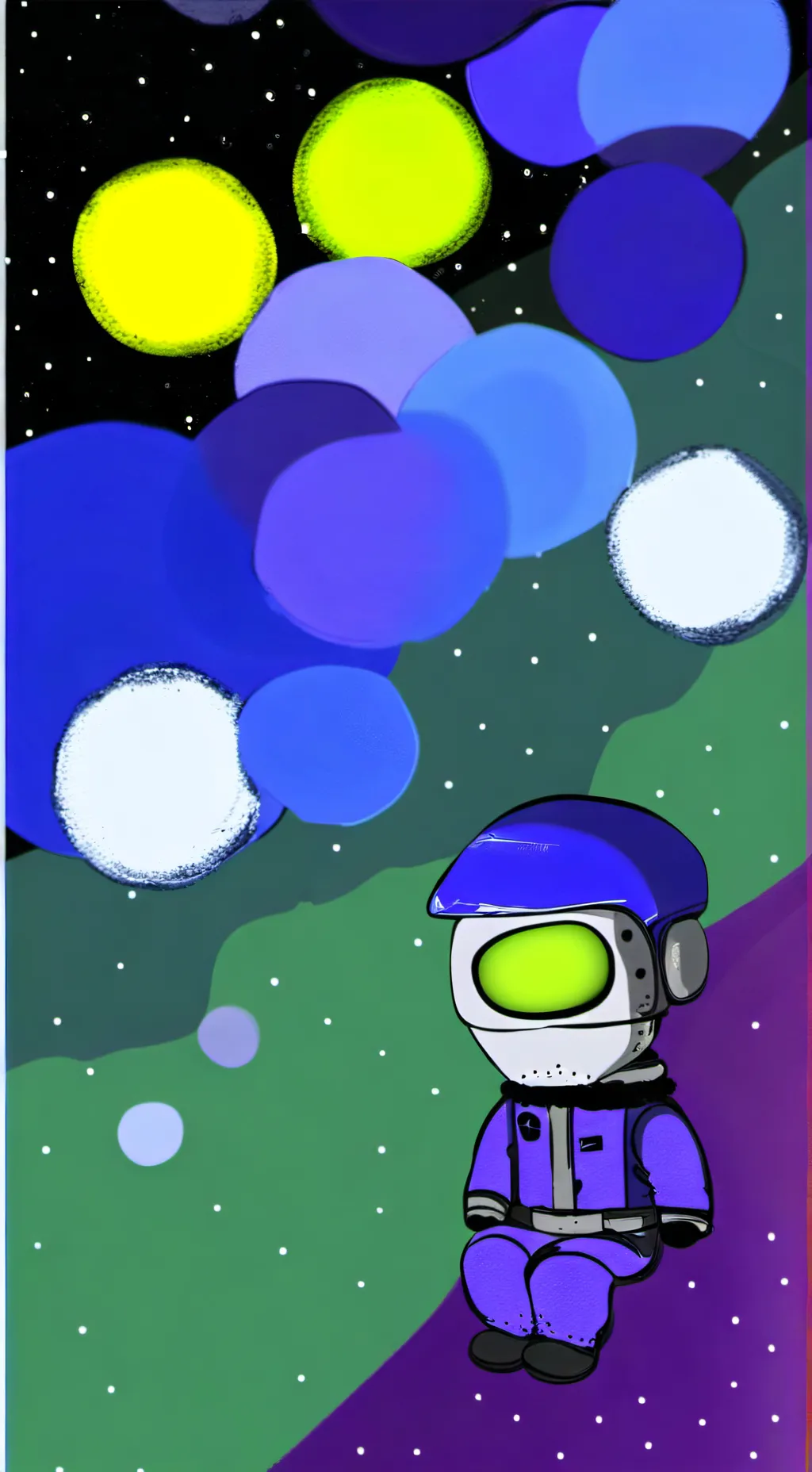 ai character: gassy astro background