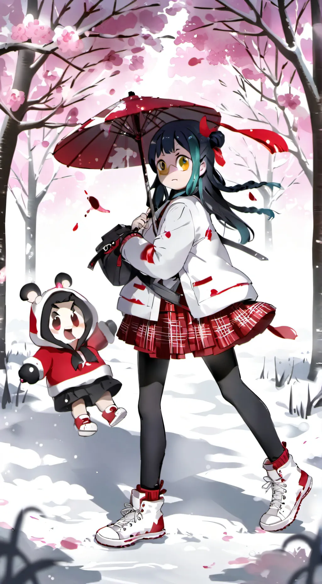 ai character: pinki got a blood background