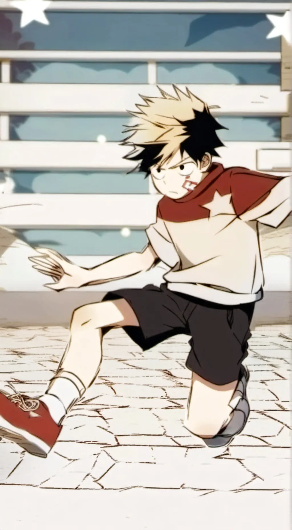 ai character: bakugo(i think) background