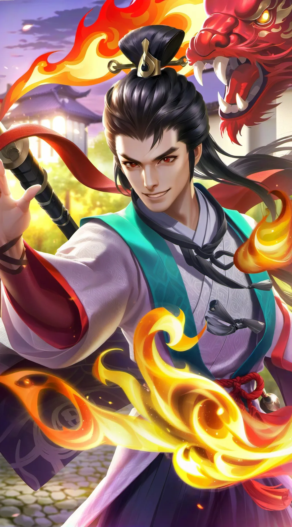 ai character: Rengoku Kyojuro background