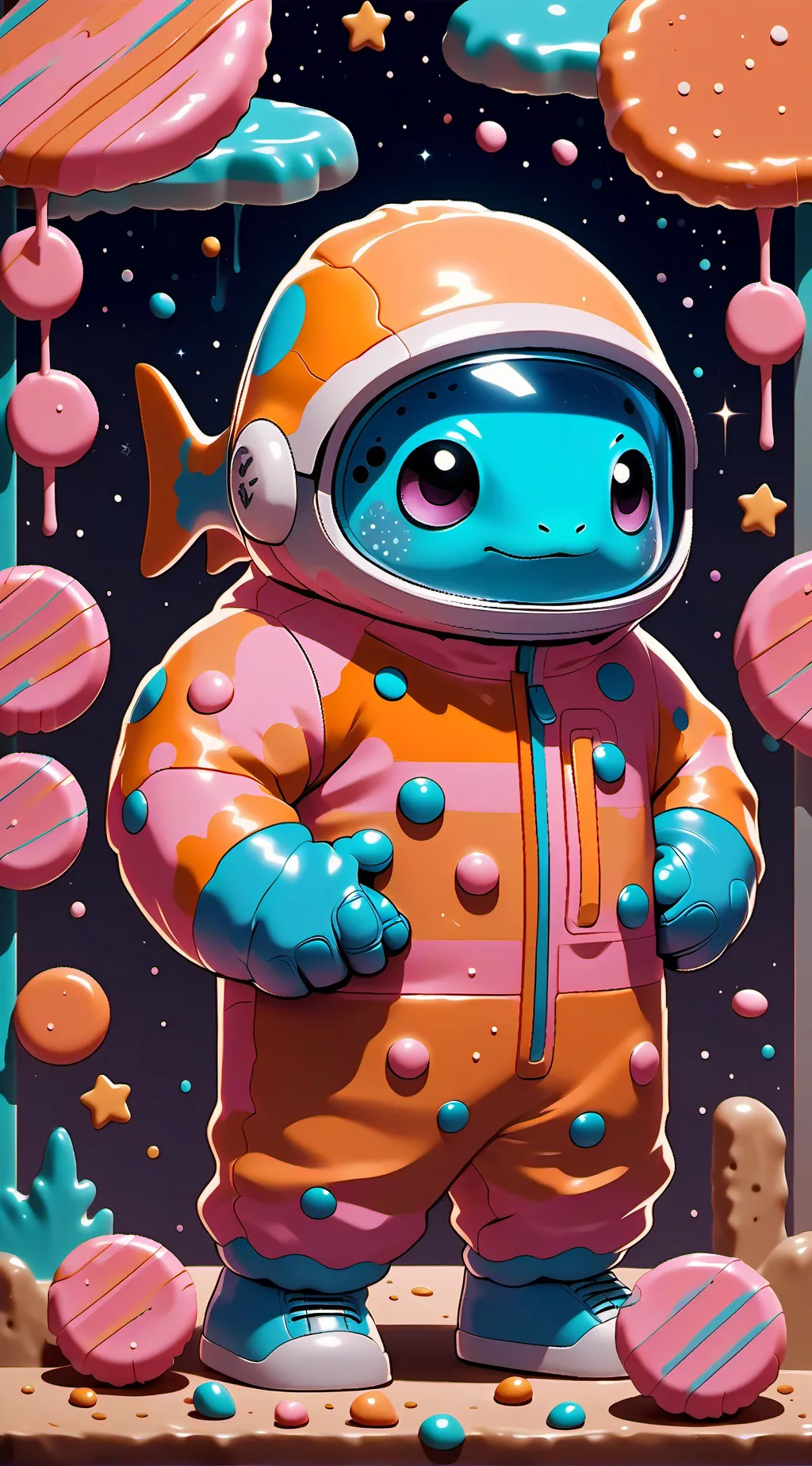 ai character: Candy Diver Cookie background