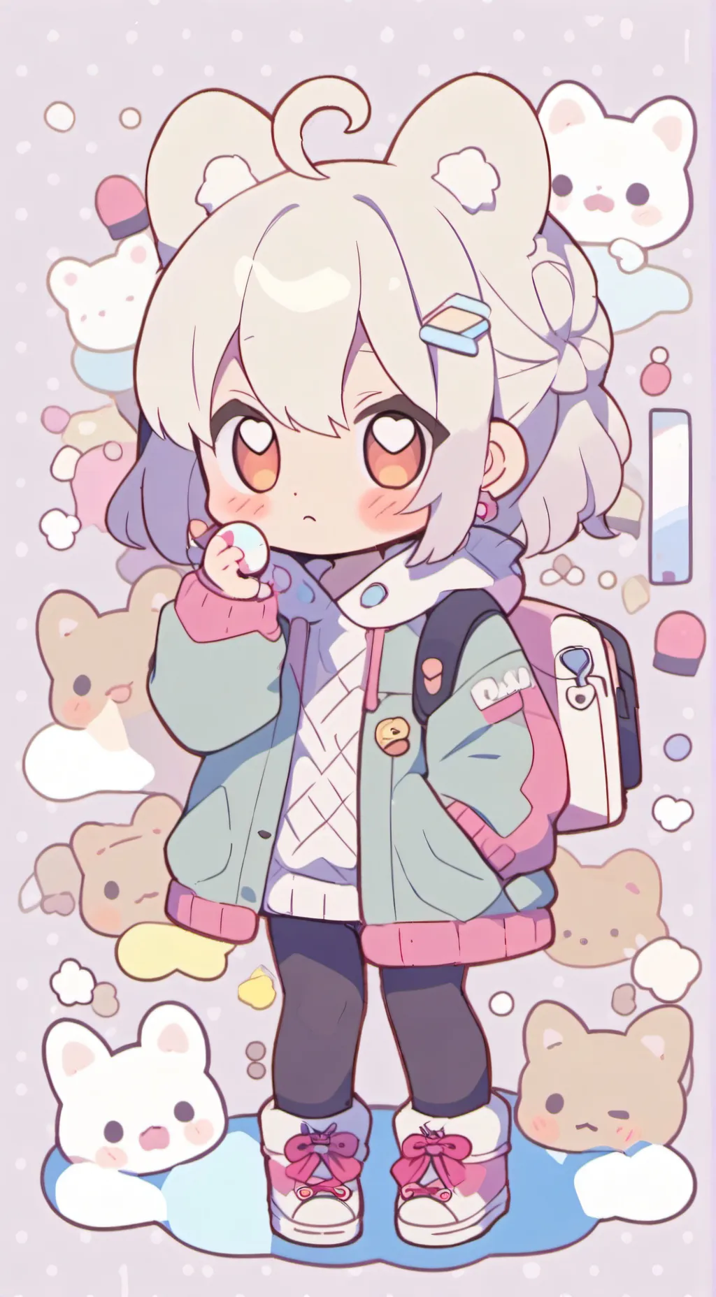 ai character: no MIRES EL SONIDO background