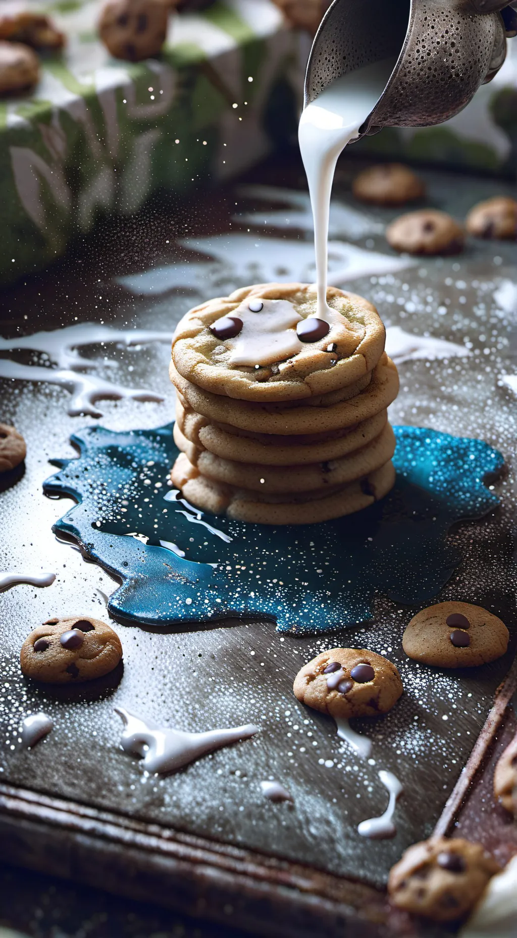 ai character: Shadow milk cookie background