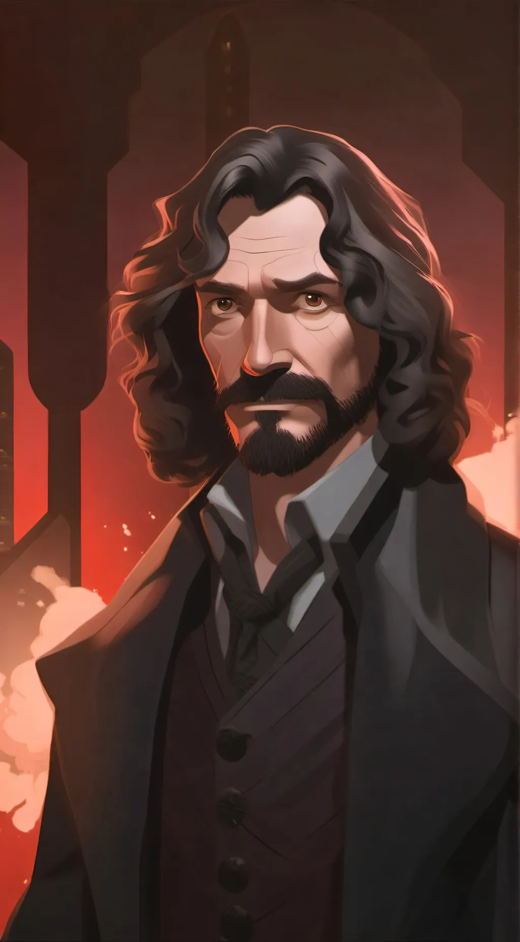 ai character: Sirius Black  background