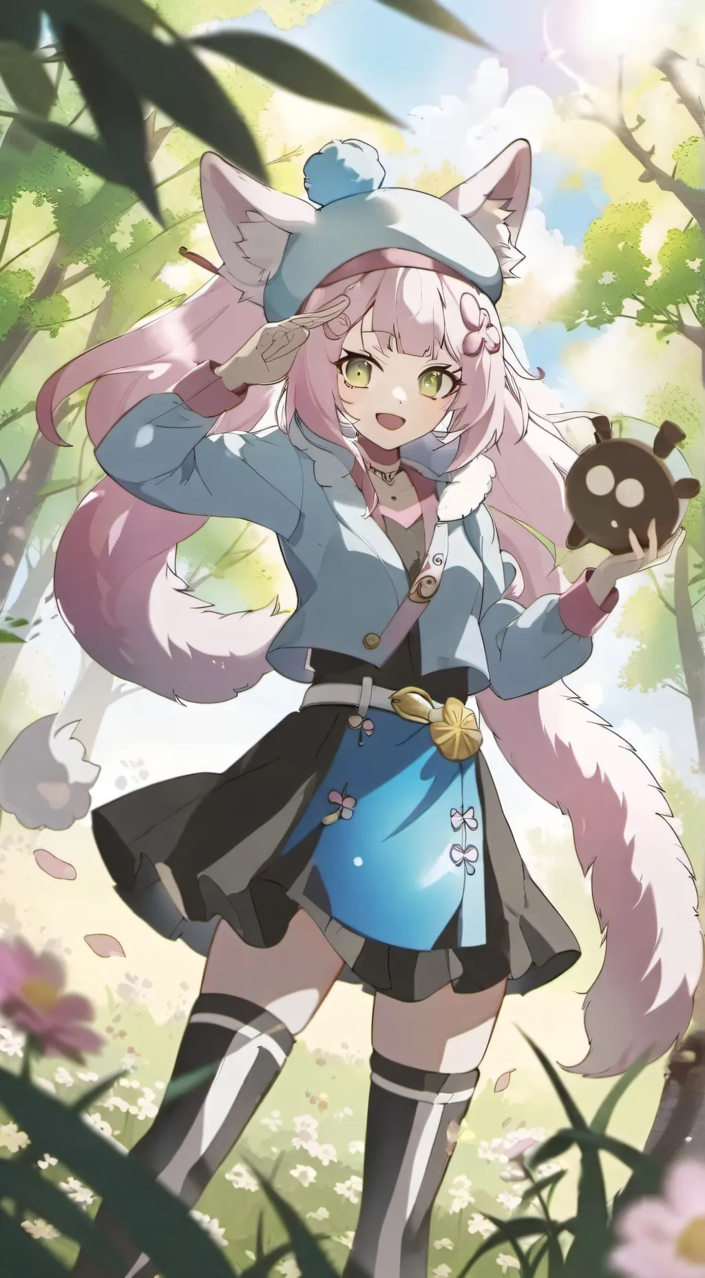 ai character: Sally Skunk Girl background