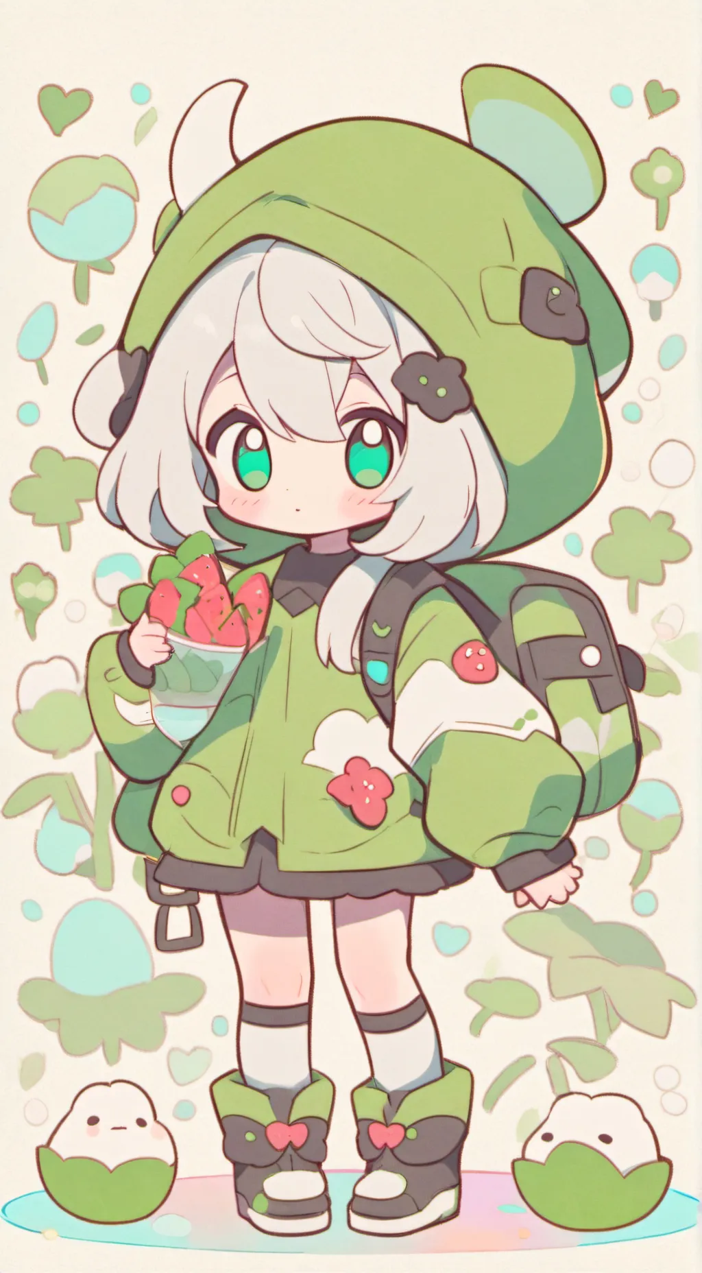 ai character: Girl Deku  background