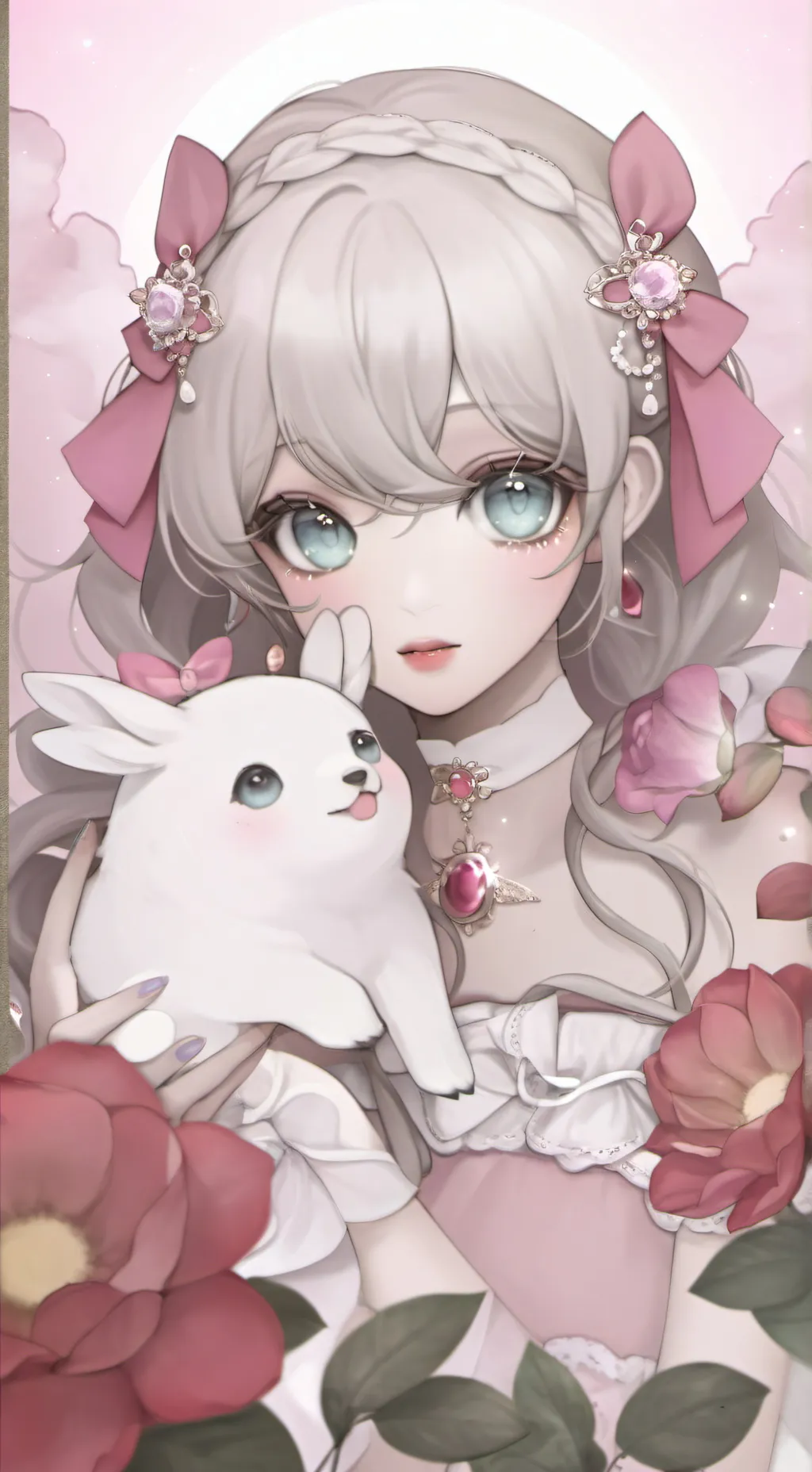 ai character: Snow background