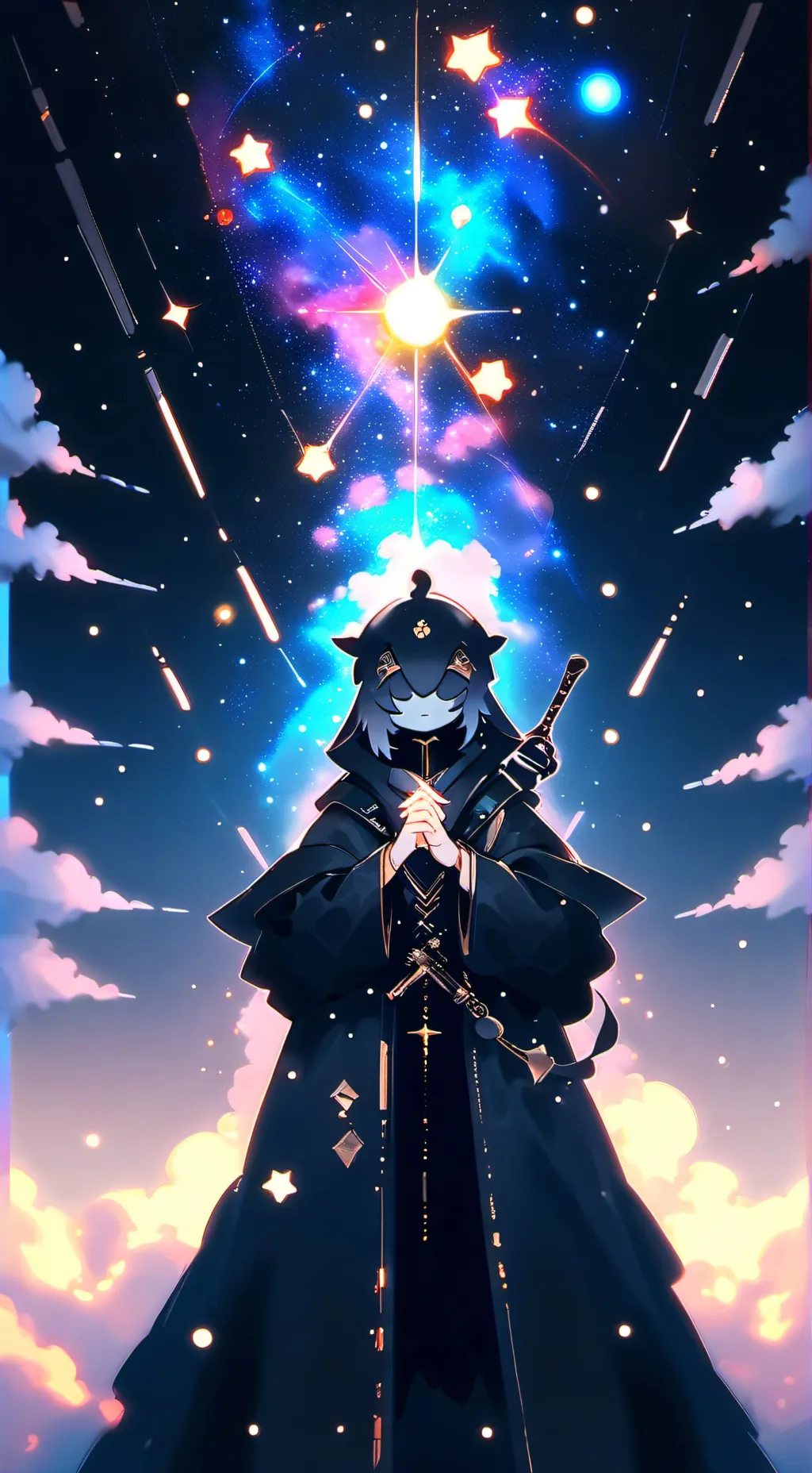 ai character: Ari Circle 💜🟣 background