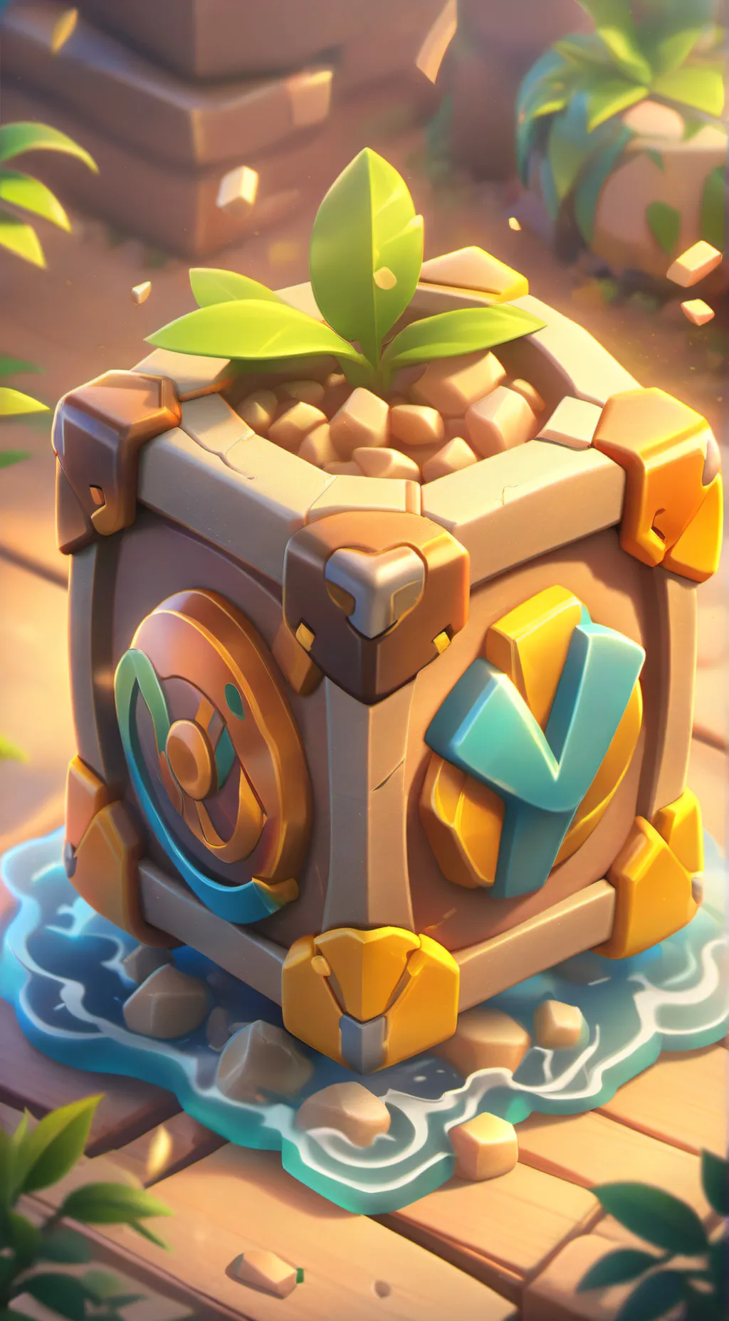 ai character: UN CUBO background