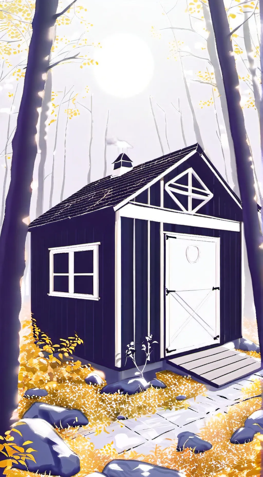 ai character: HB ran away background