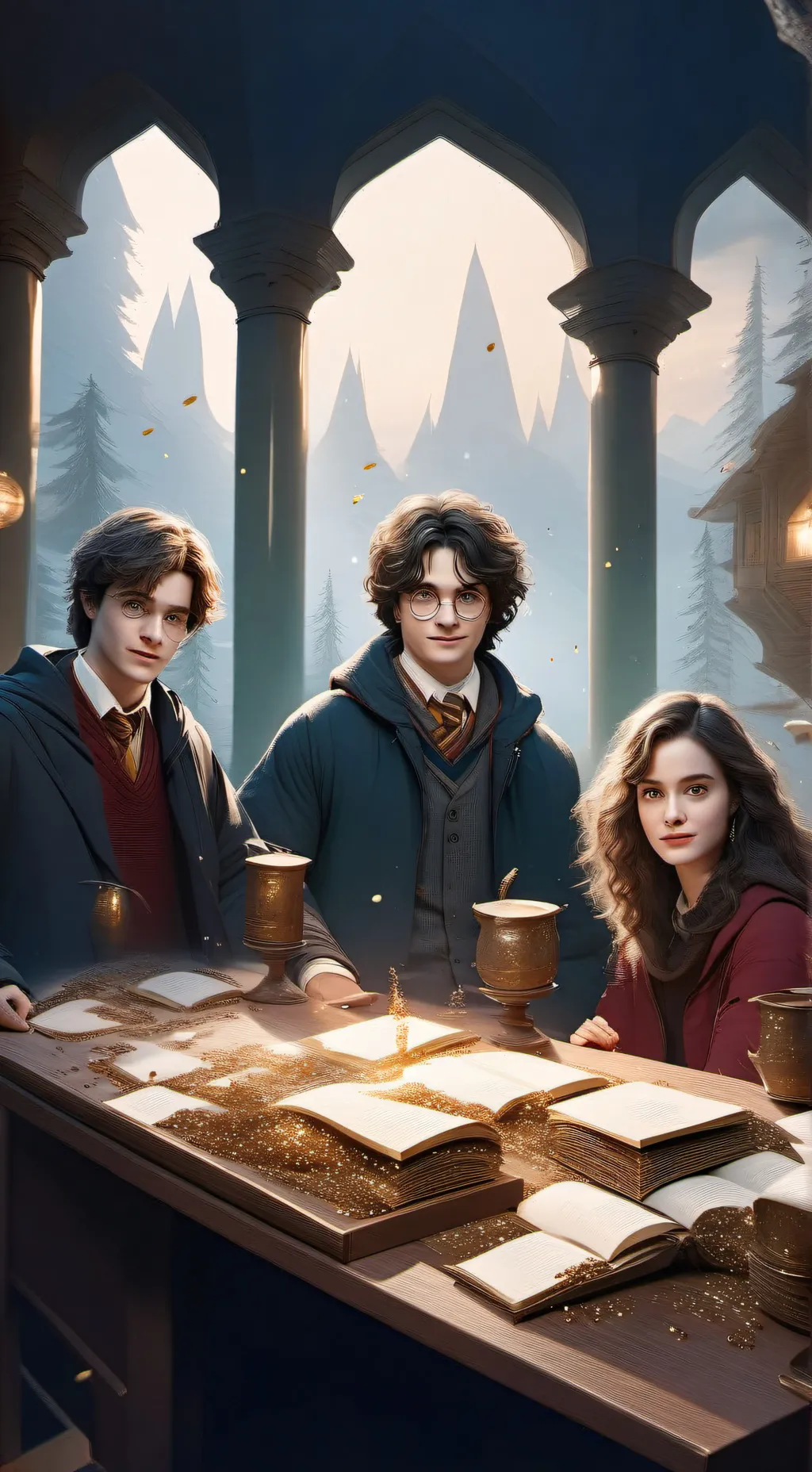 ai character: harry potter  background