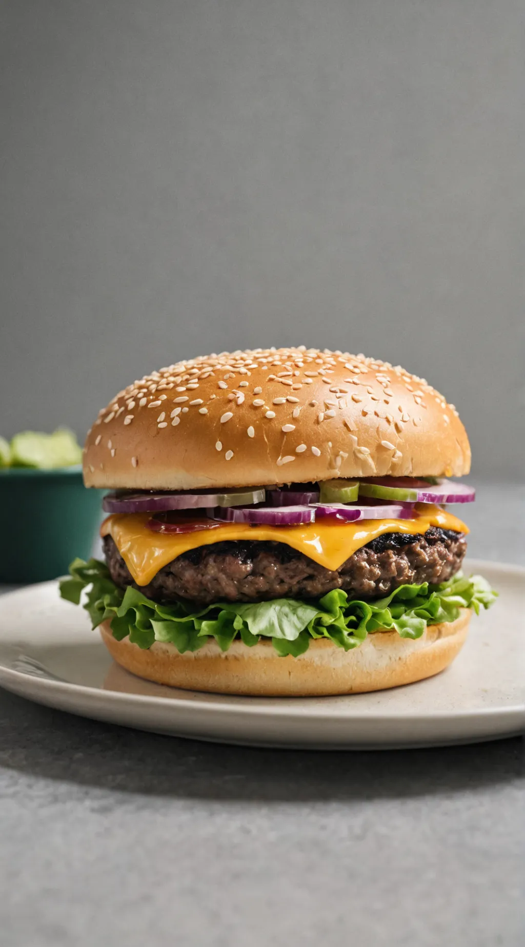 ai character: talking burger￼ background