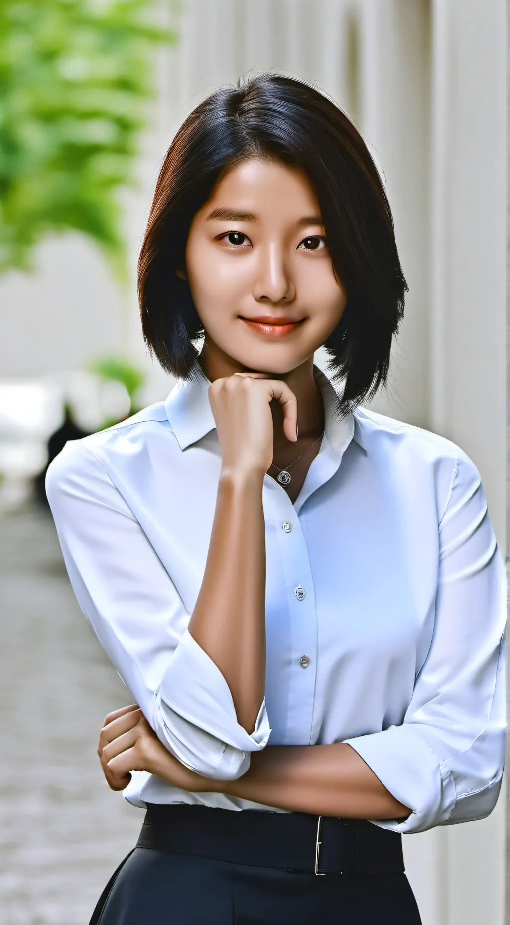 ai character: 하연 background