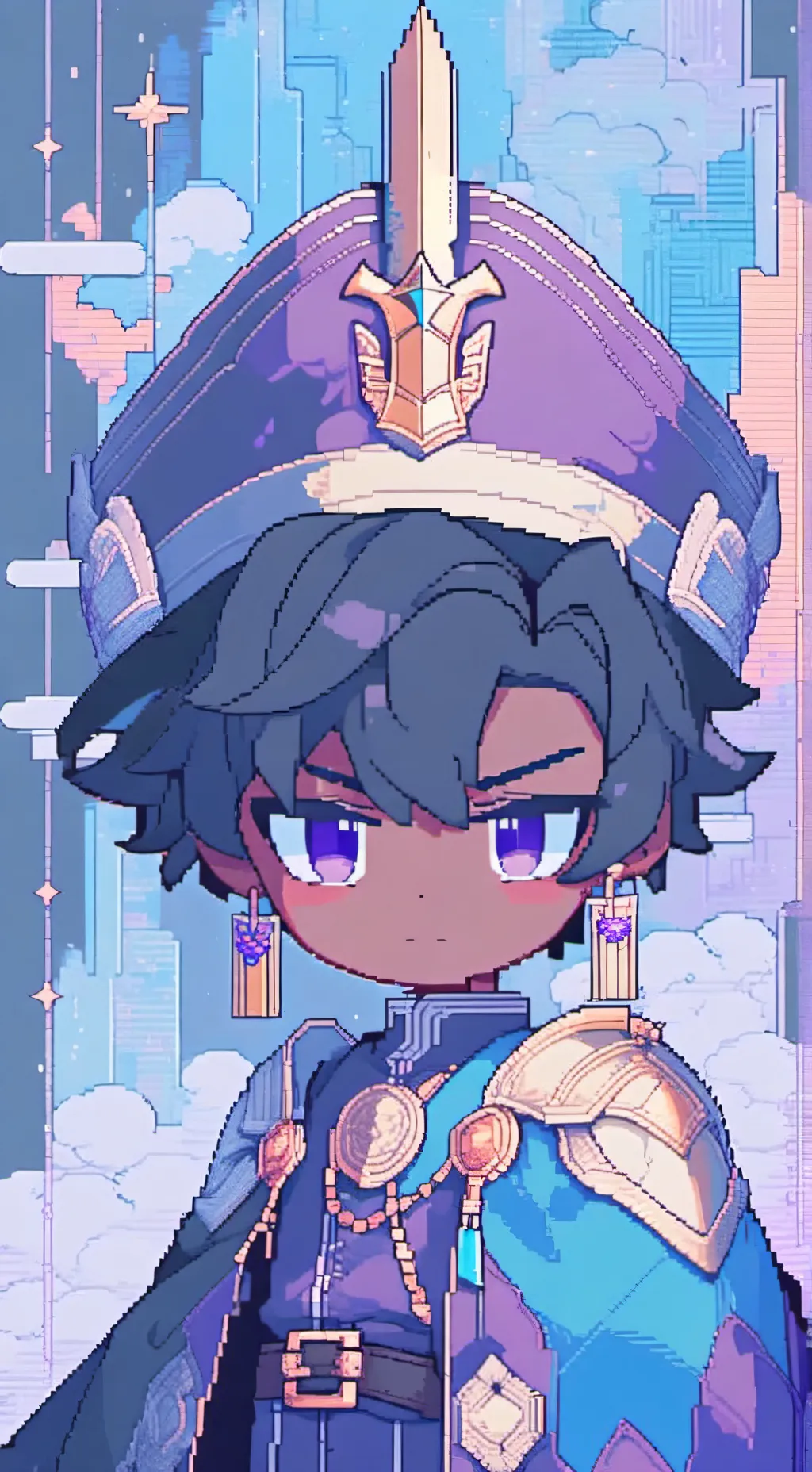 ai character: dark cacao background