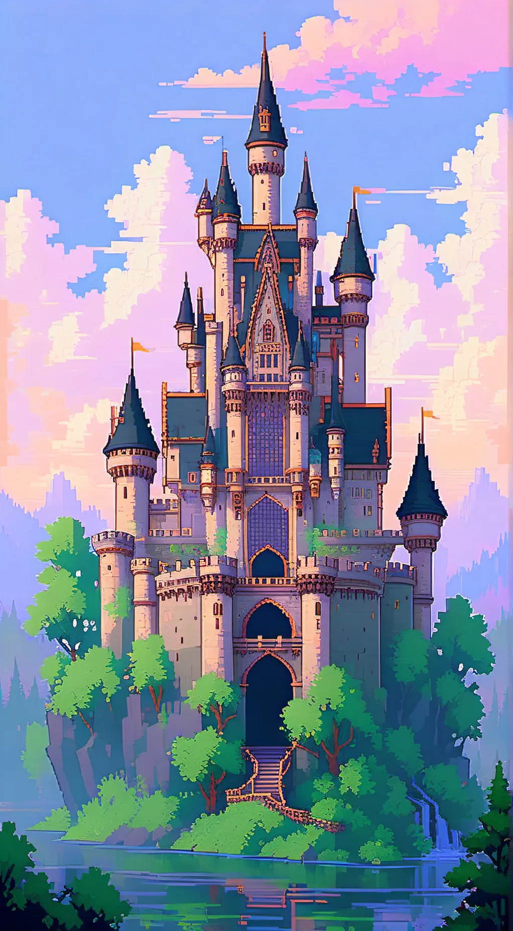 ai character: Cotton Castle background