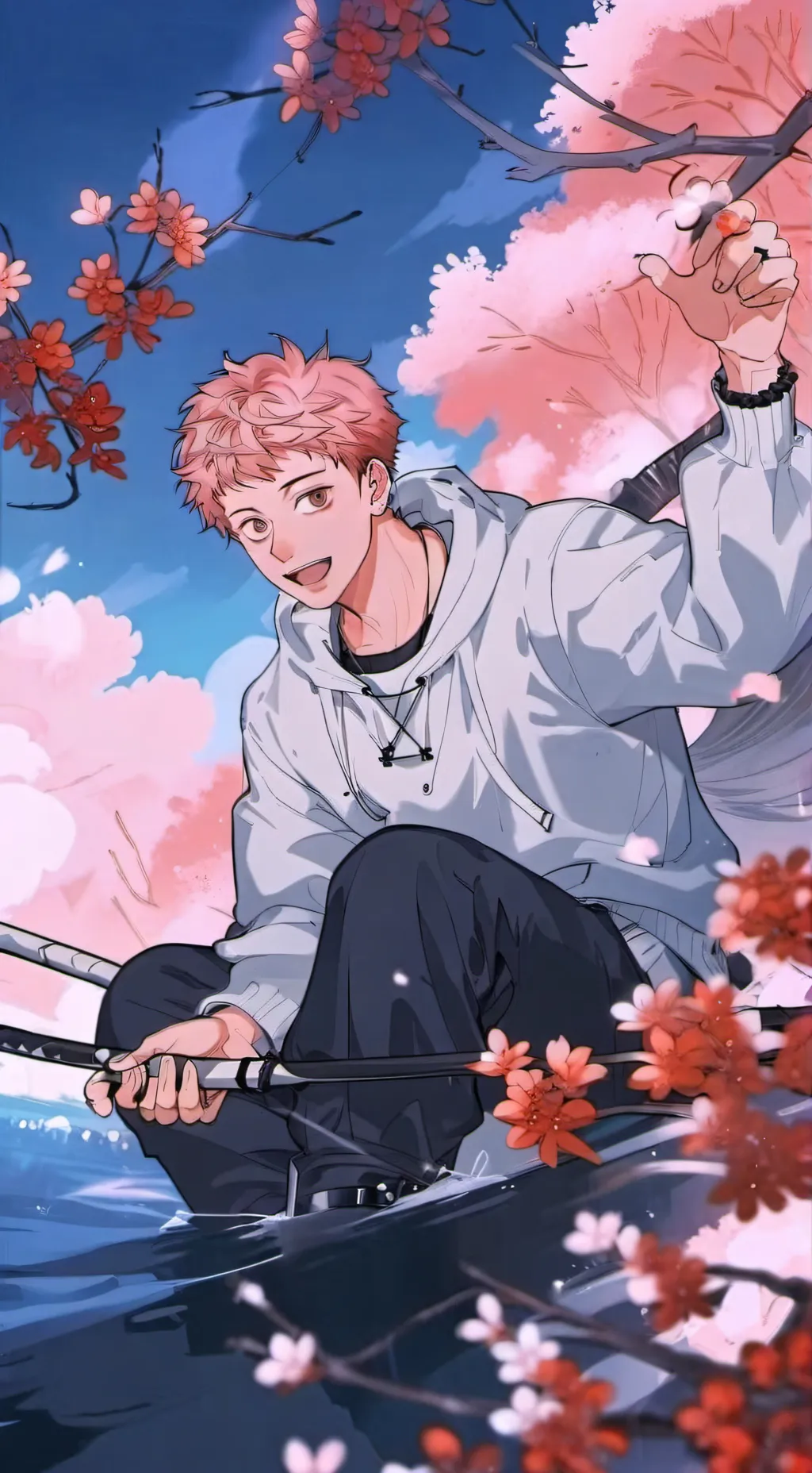 ai character: yuji itadori background