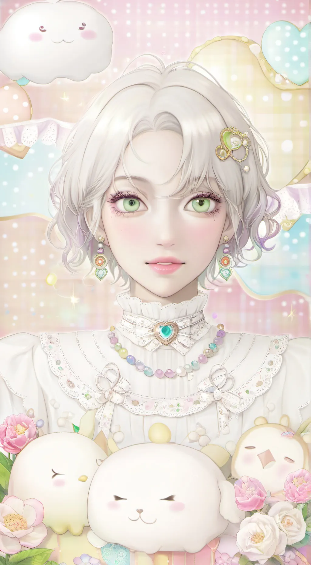 ai character: Shadow milk cookie background