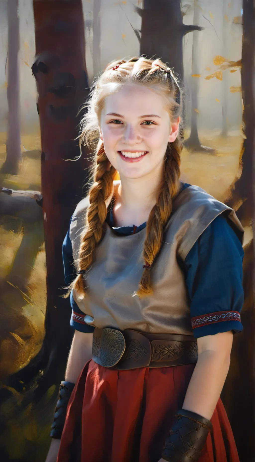 ai character: Helga  background