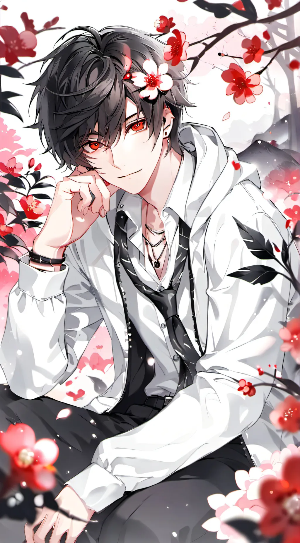 ai character: Ash  background