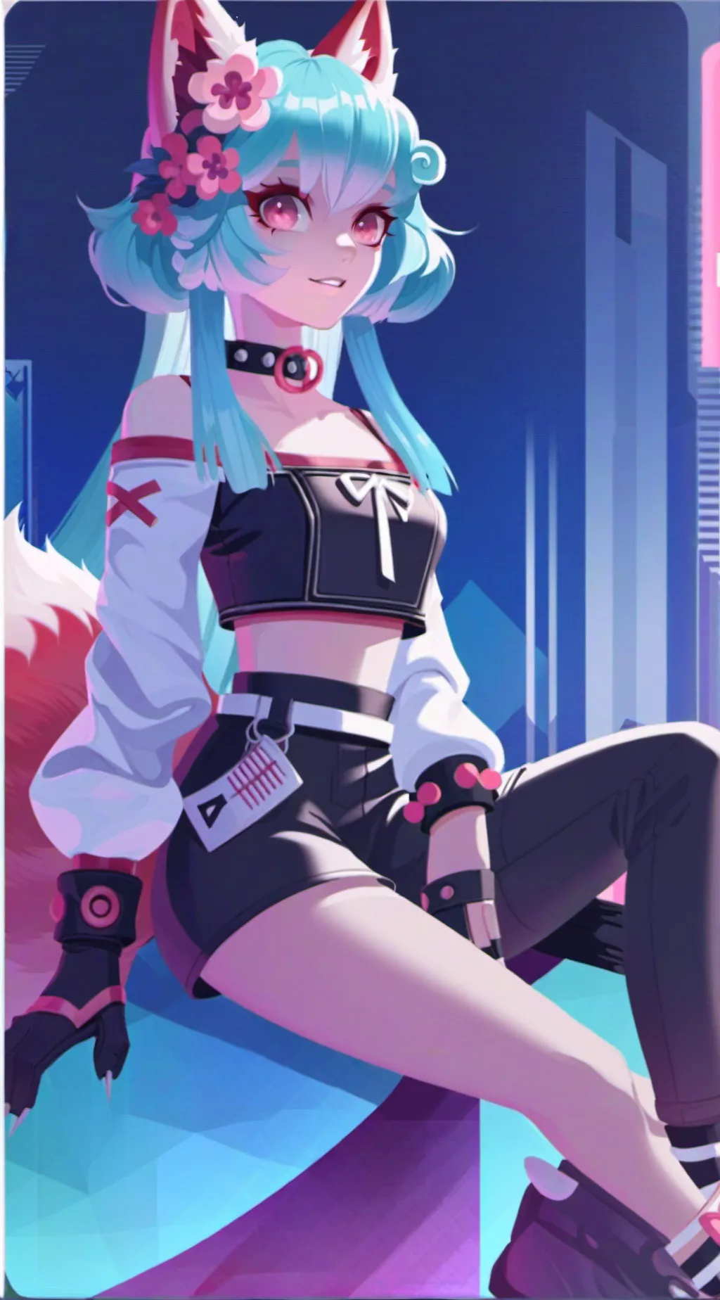 ai character: Kitsune background