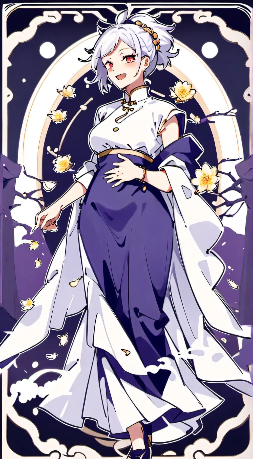 ai character: yuji pregnant  background