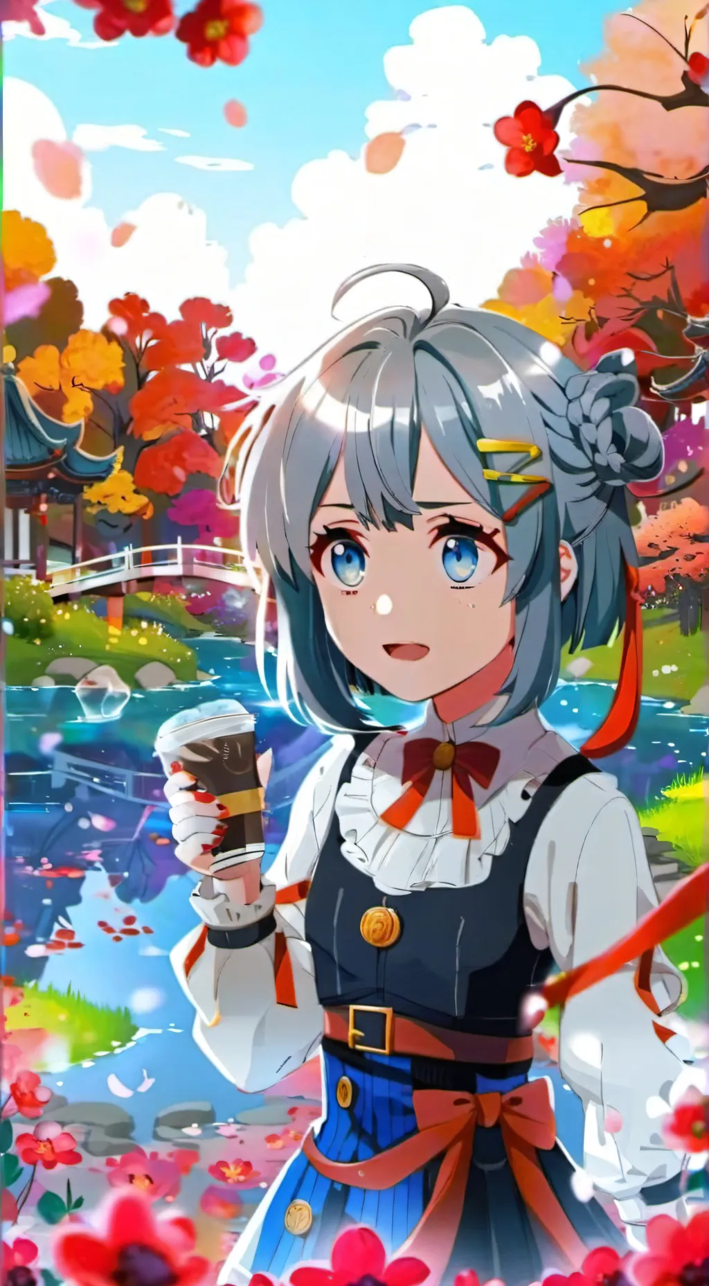 ai character: ￼￼Amber background