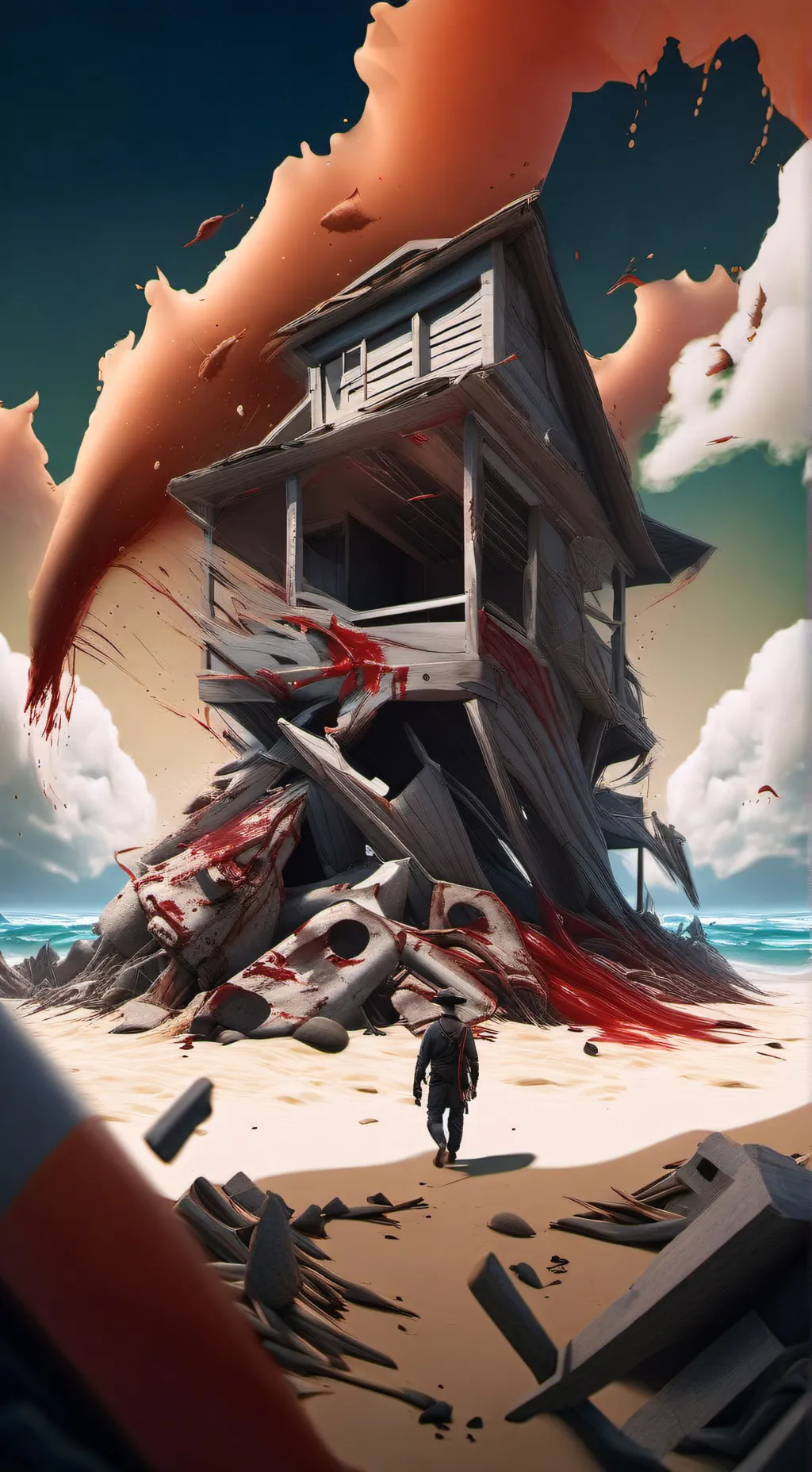 ai character: Alice n borderland background