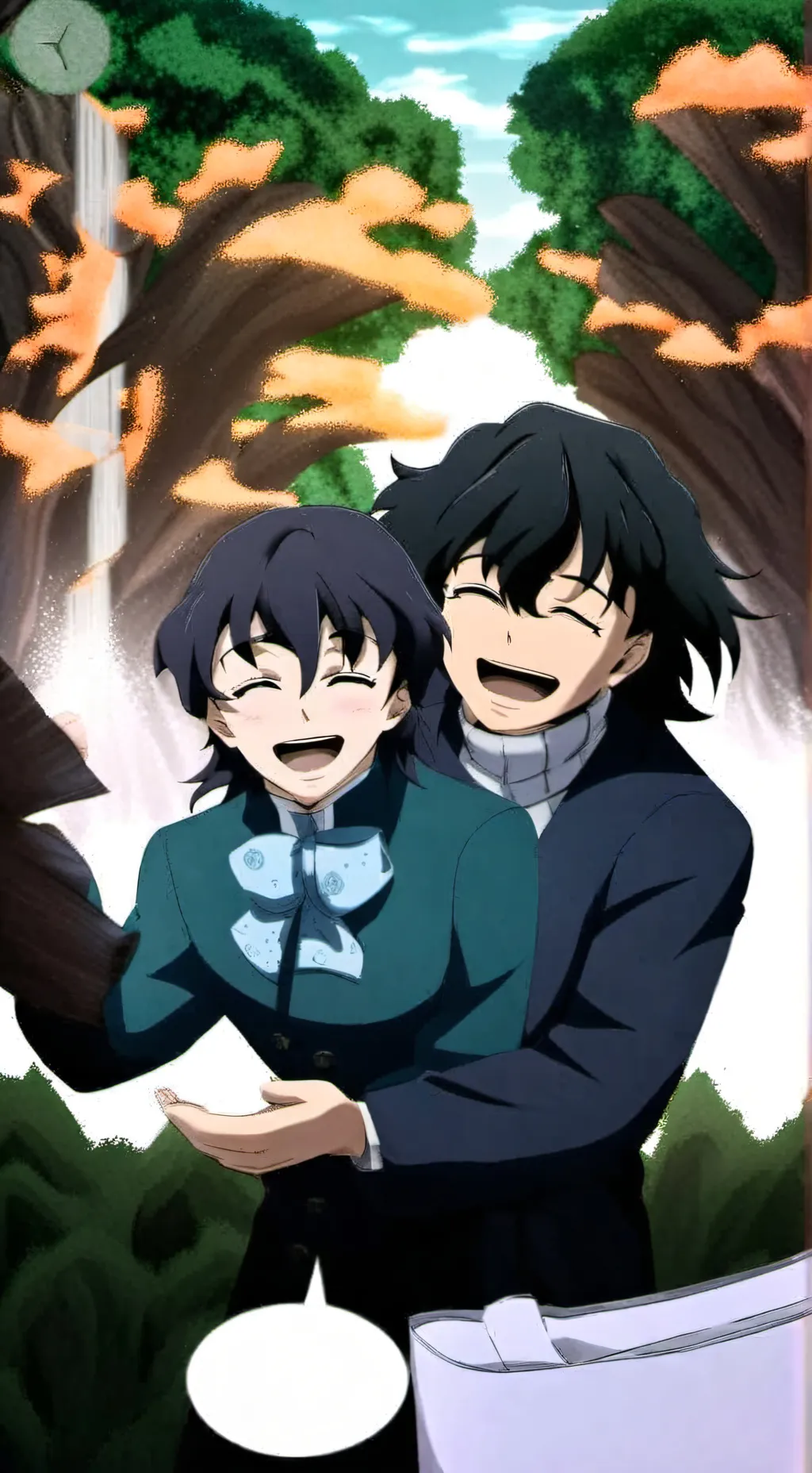 ai character: muichiro y giyuu background