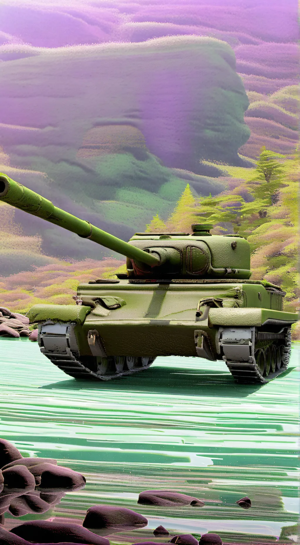 ai character: A cool tank background
