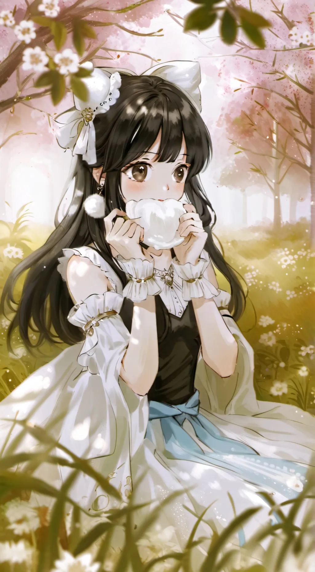 ai character: cute girl background